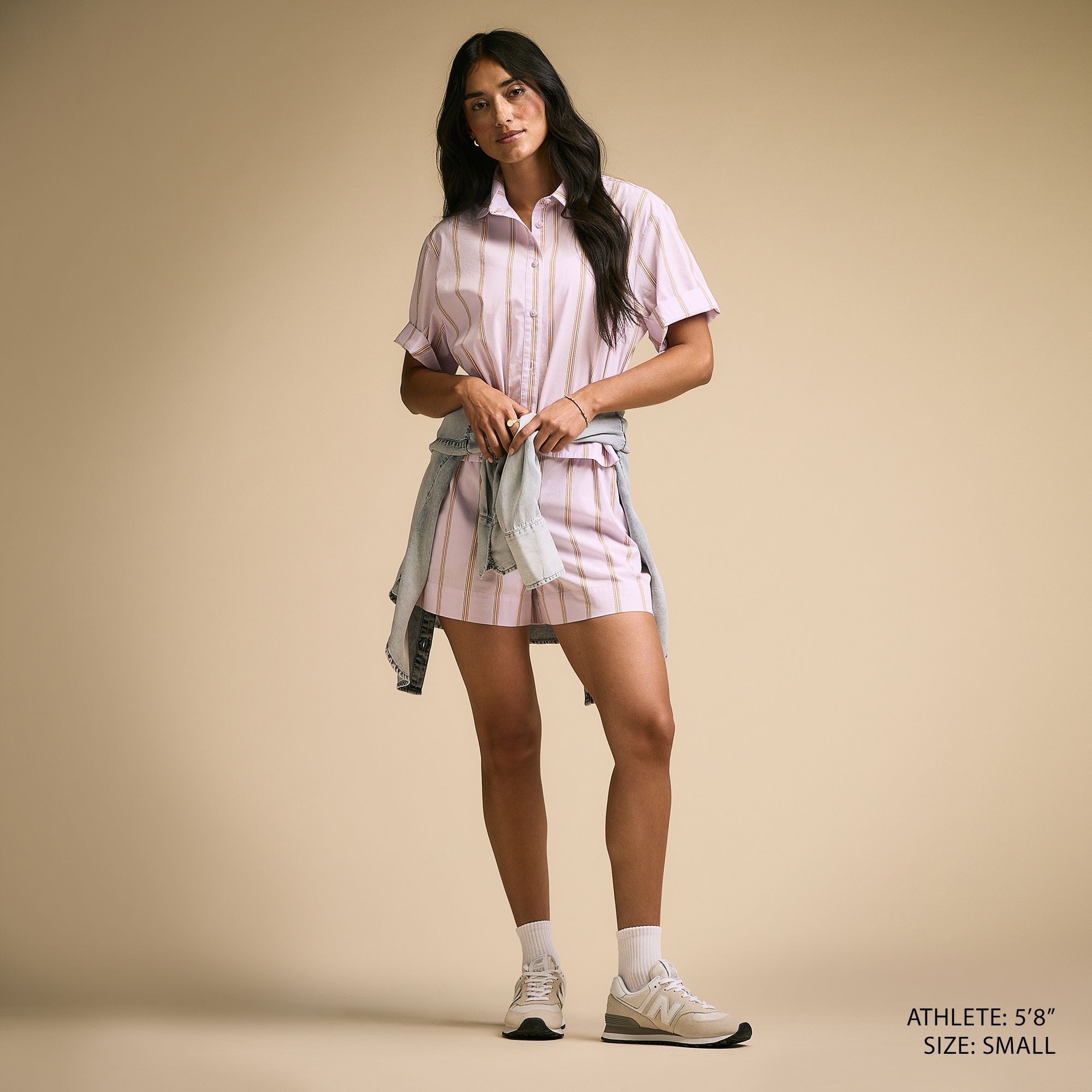 CALIA Women's Poplin Short Sleeve Boxy Button Down product image