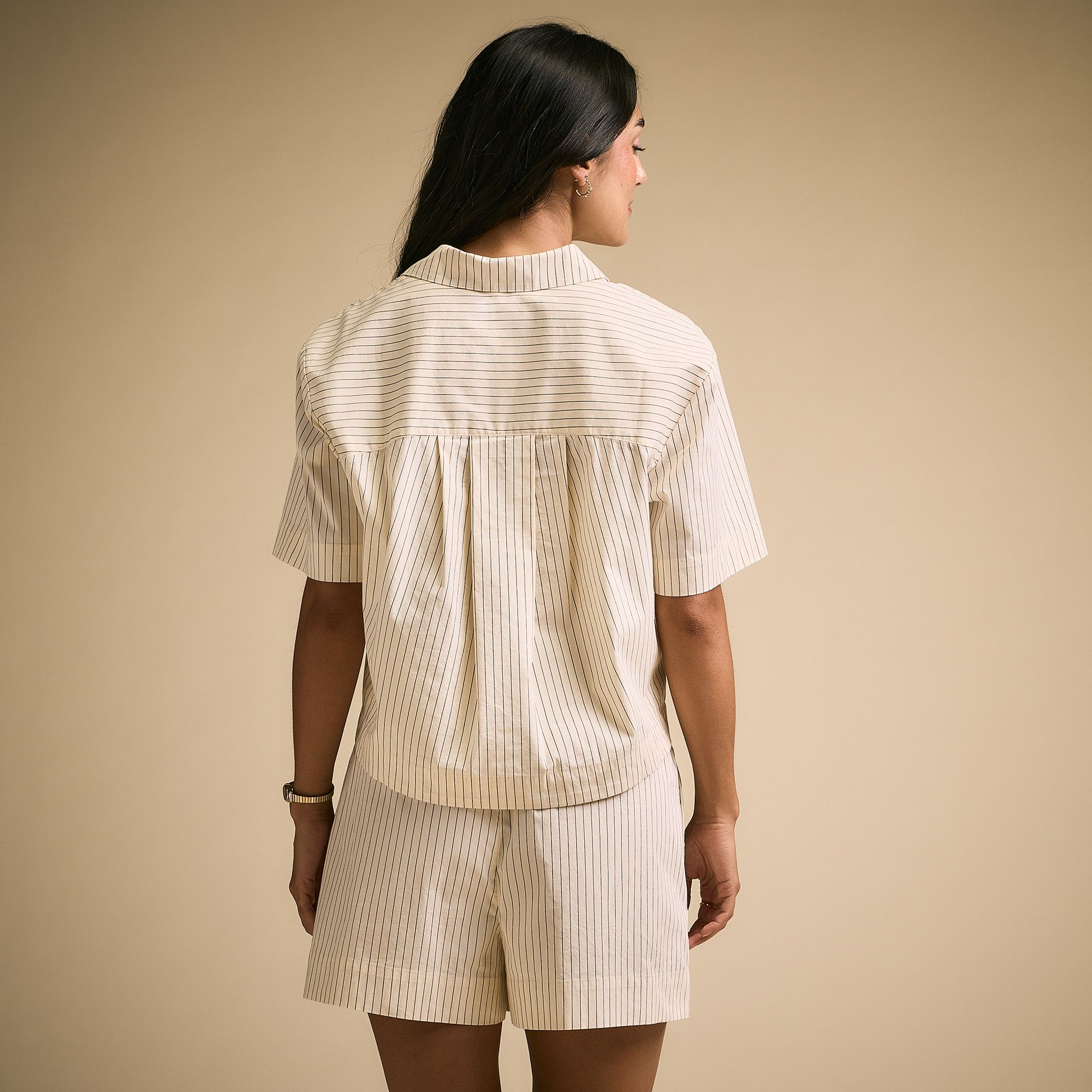 CALIA Women's Poplin Short Sleeve Boxy Button Down product image