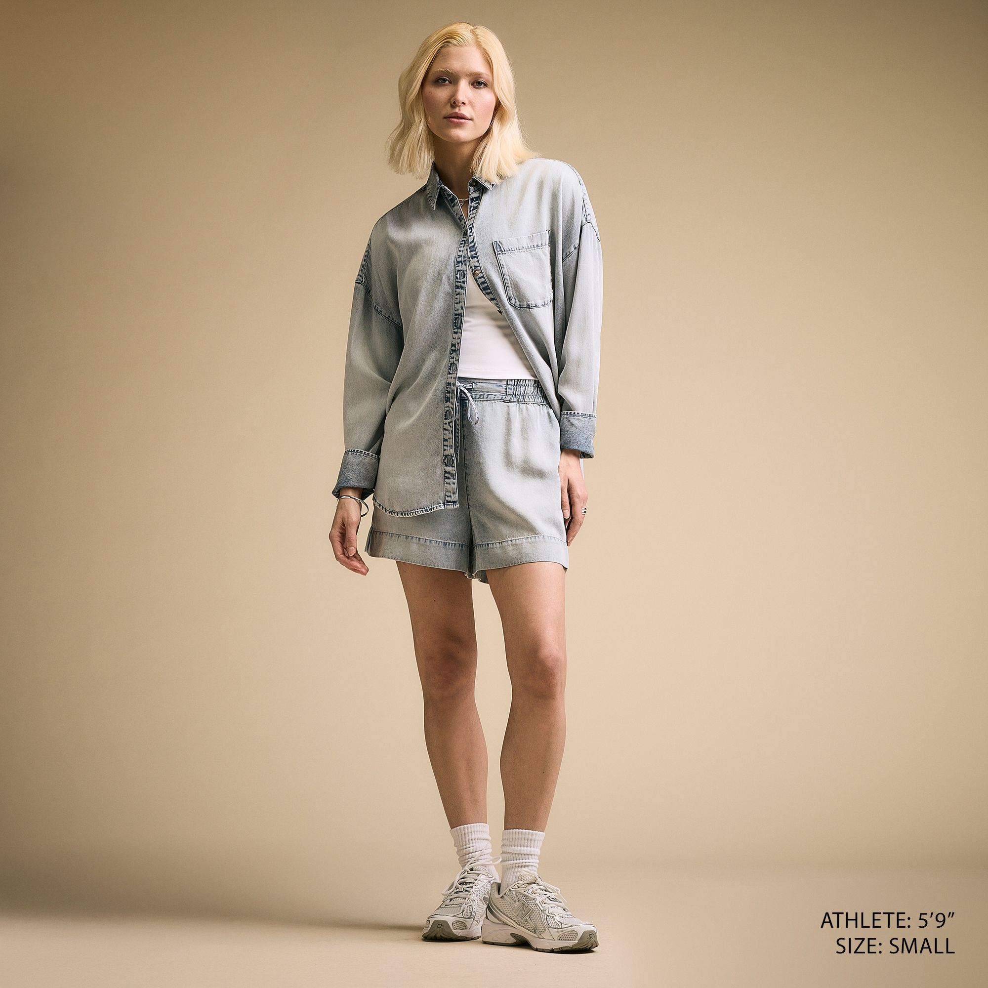 CALIA Women's Poplin Long Sleeve Pocket Button Down product image