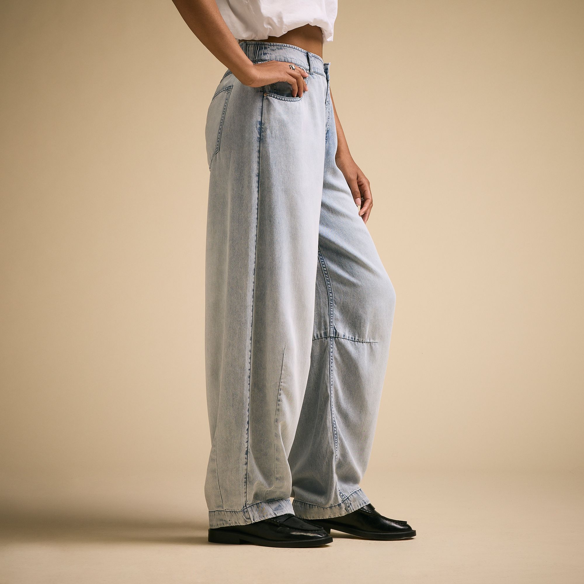 CALIA Women's Chambray Relaxed Barrel Pant product image