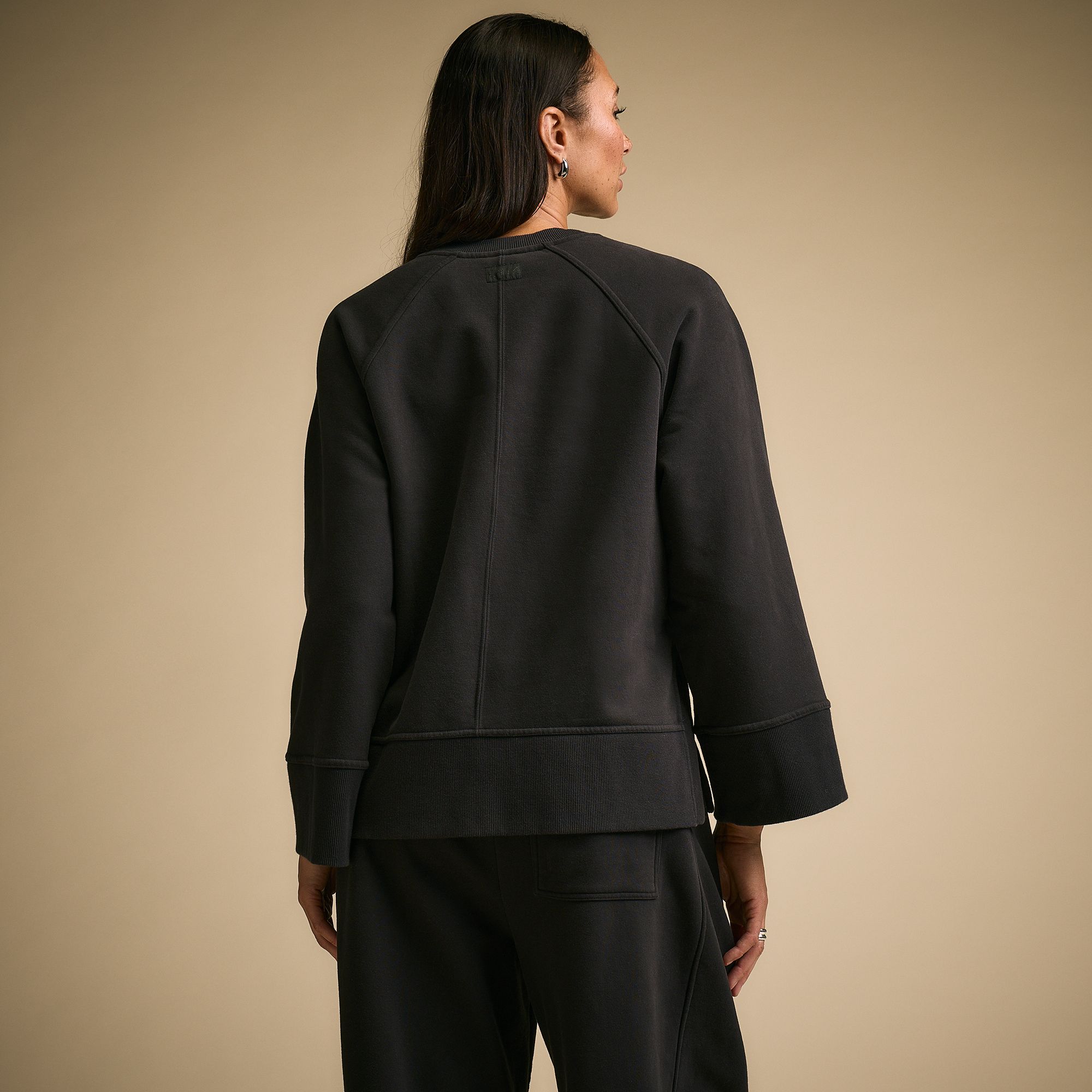 CALIA Women's Washed Cotton Fleece Crewneck product image