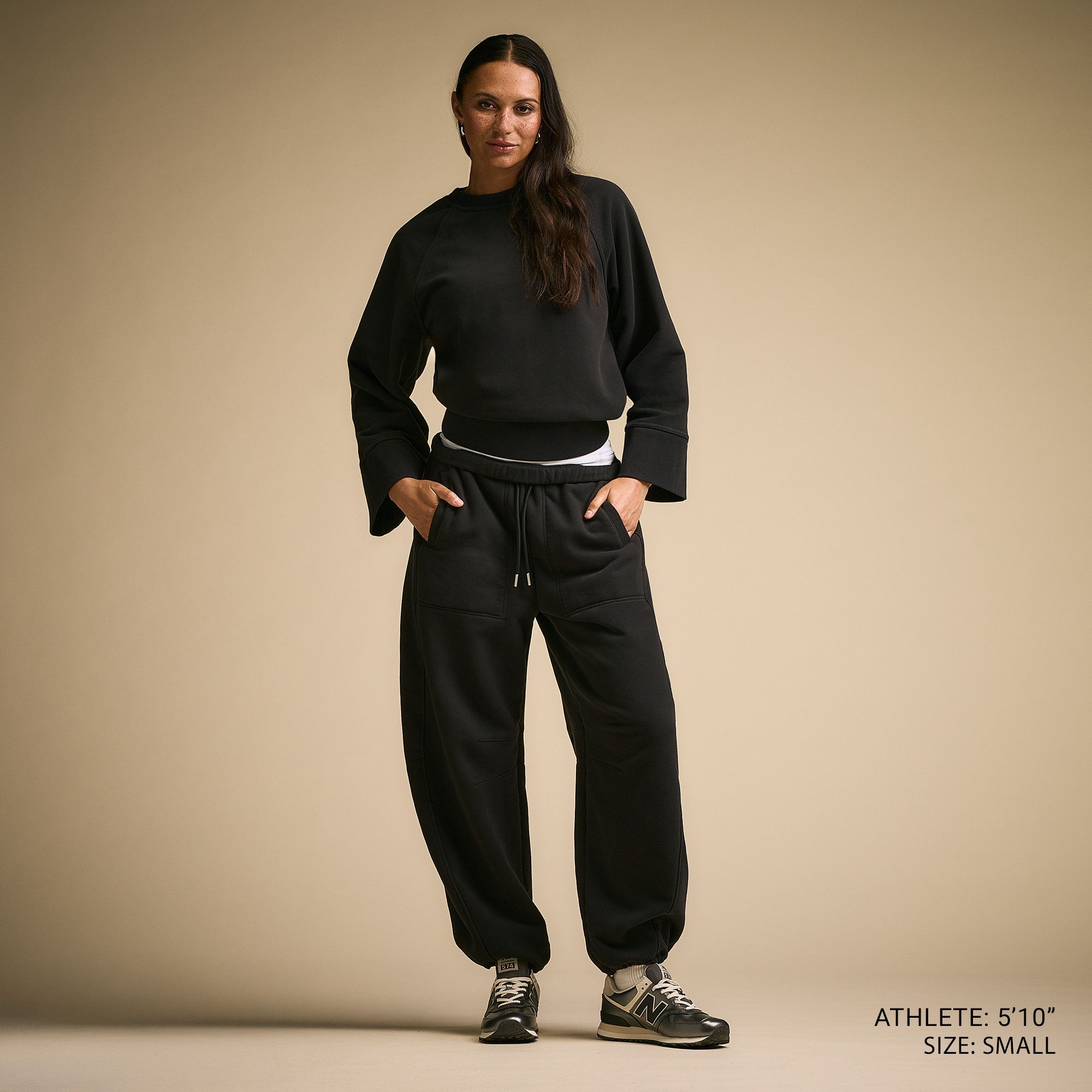 CALIA Women's Washed Cotton Fleece Crewneck product image