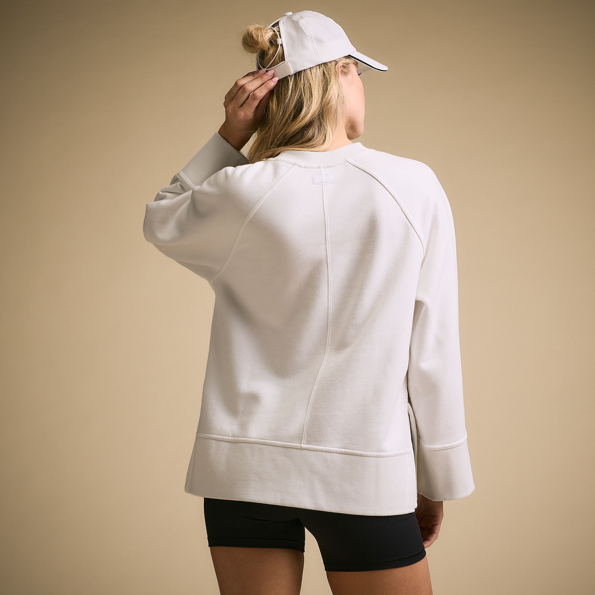 CALIA Women's Washed Cotton Fleece Crewneck product image