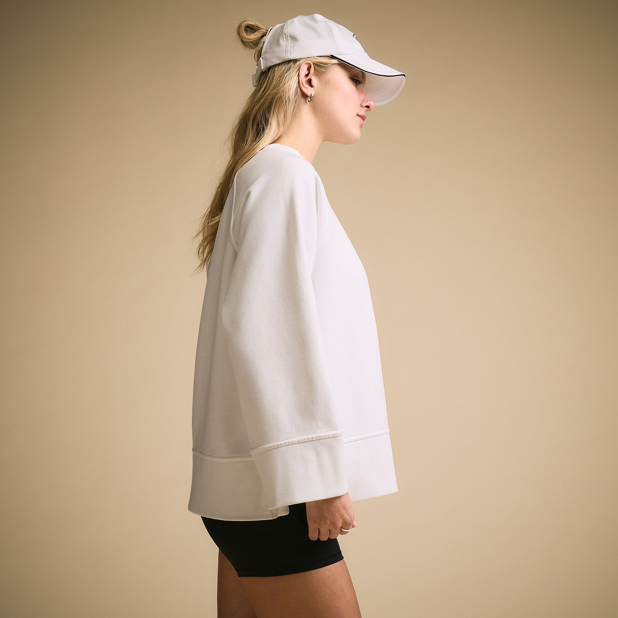 CALIA Women's Washed Cotton Fleece Crewneck product image