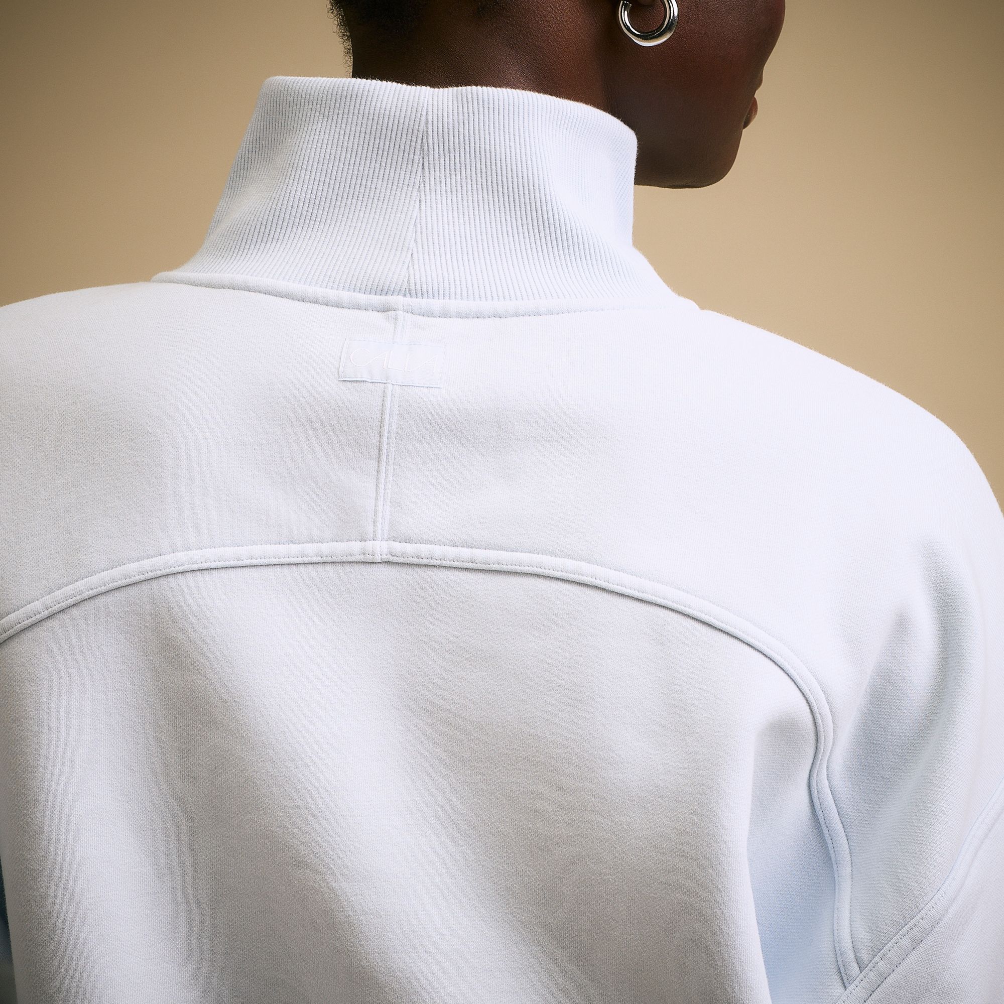 CALIA Women's Washed Cotton Fleece Cropped 1/2 Zip product image