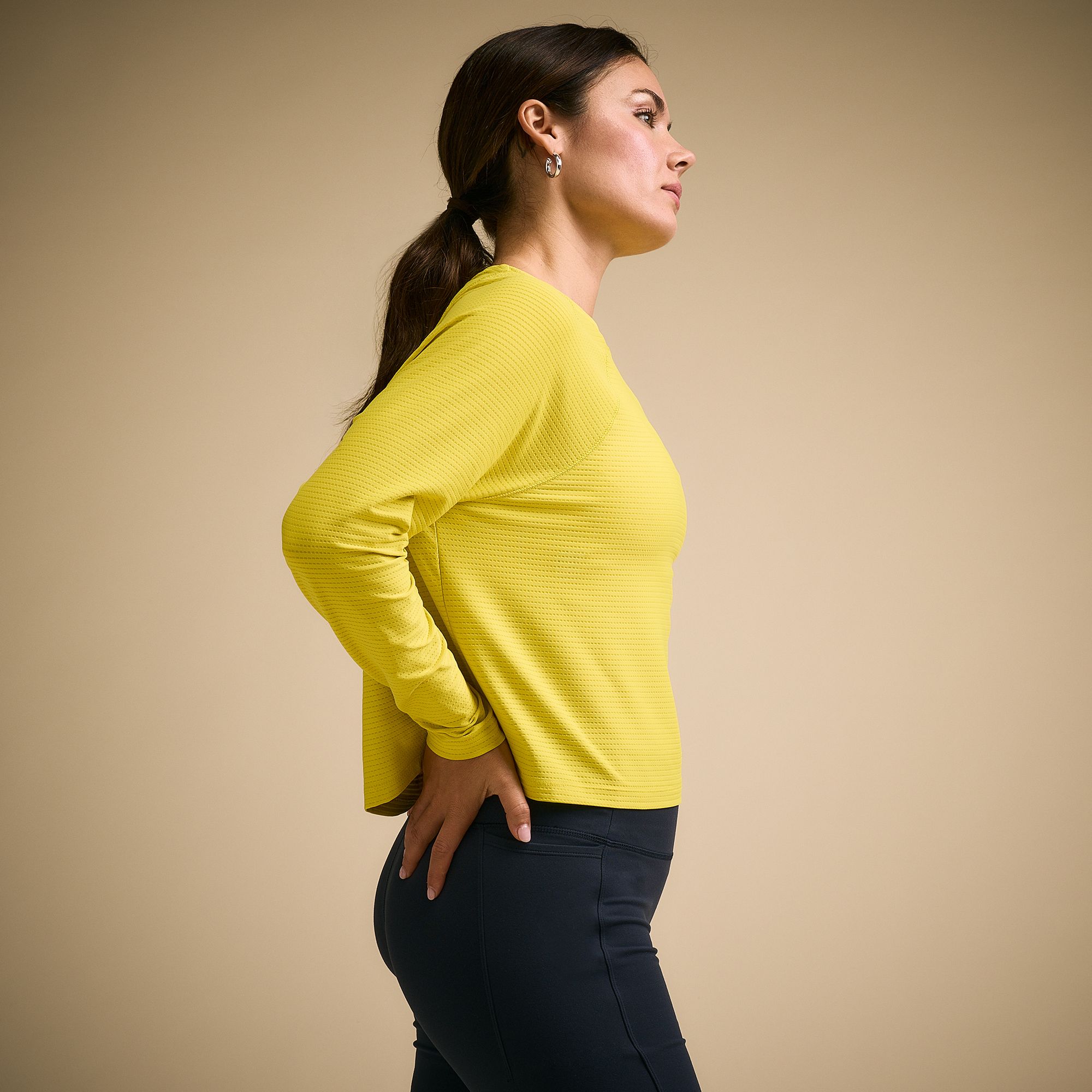 CALIA Women's Renew Seamed Cropped Long Sleeve Top product image