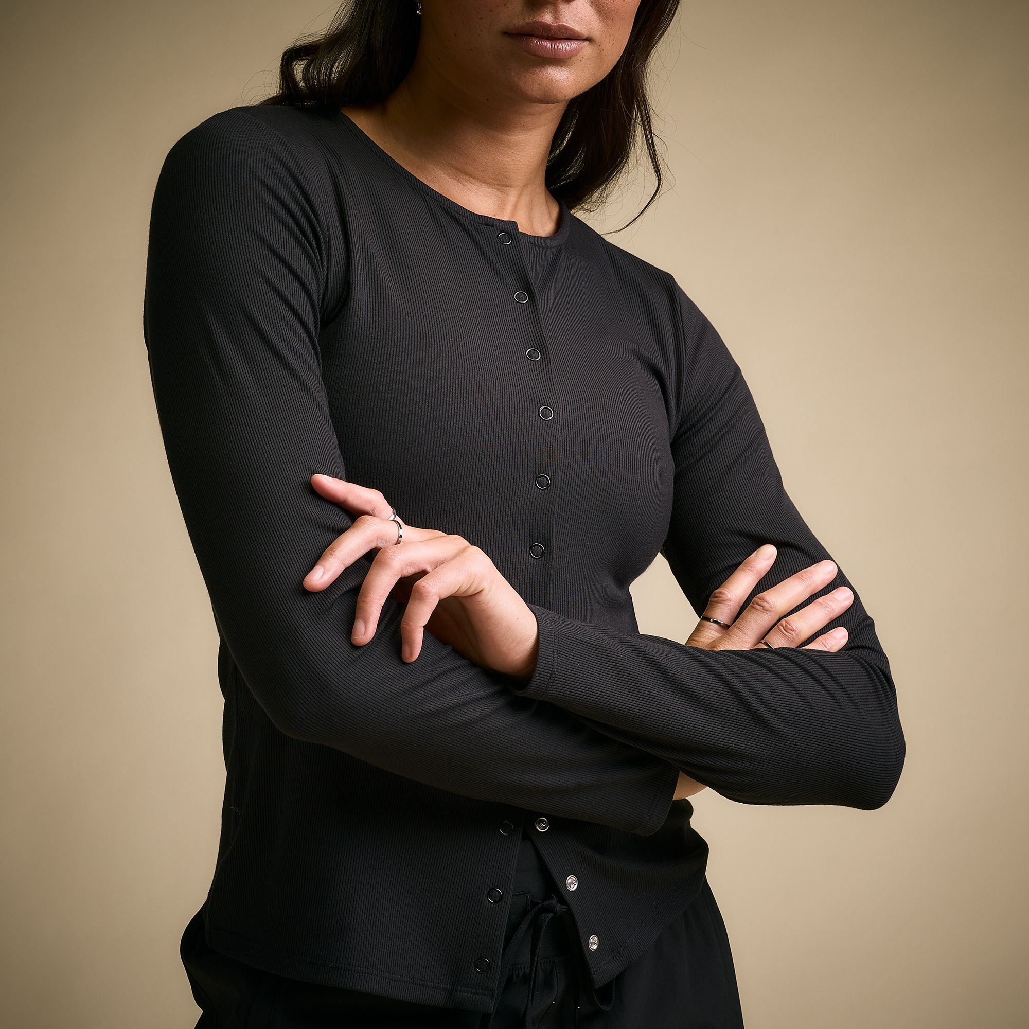 CALIA Women's Everyday Rib Snap Cardigan product image