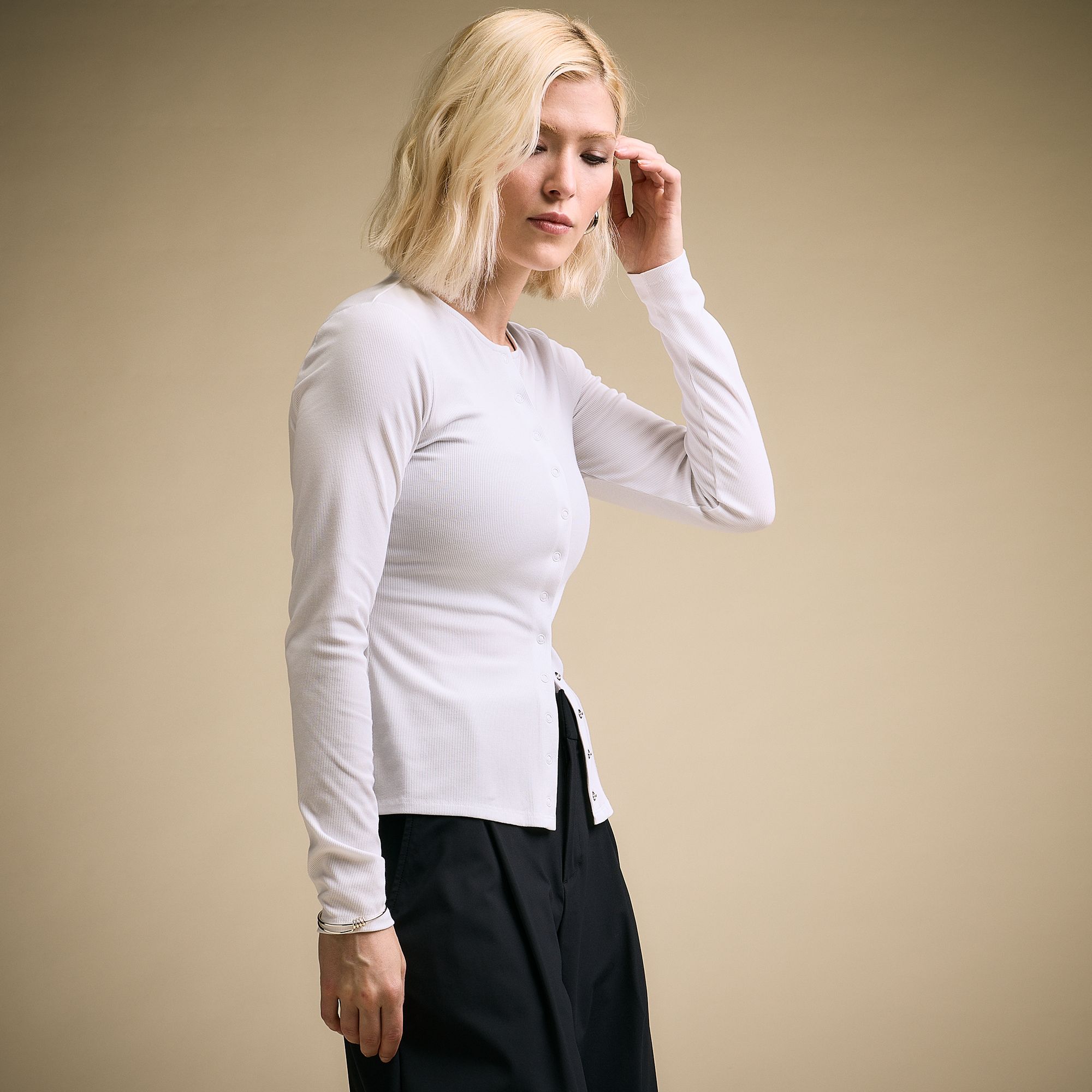 CALIA Women's Everyday Rib Snap Cardigan product image