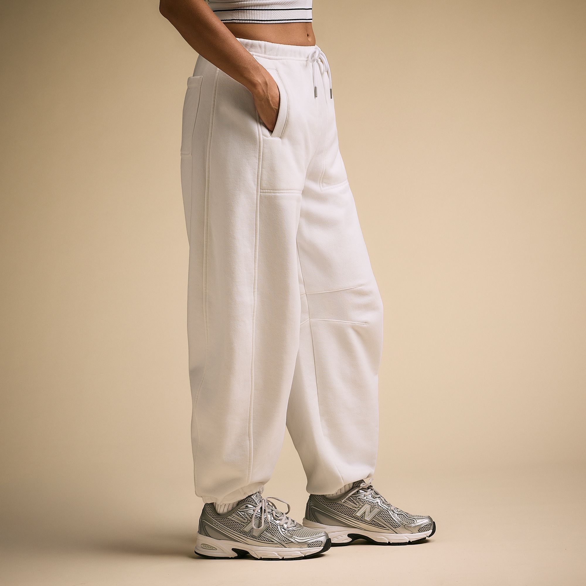 CALIA Women's Washed Cotton Fleece Barrel Sweatpant product image