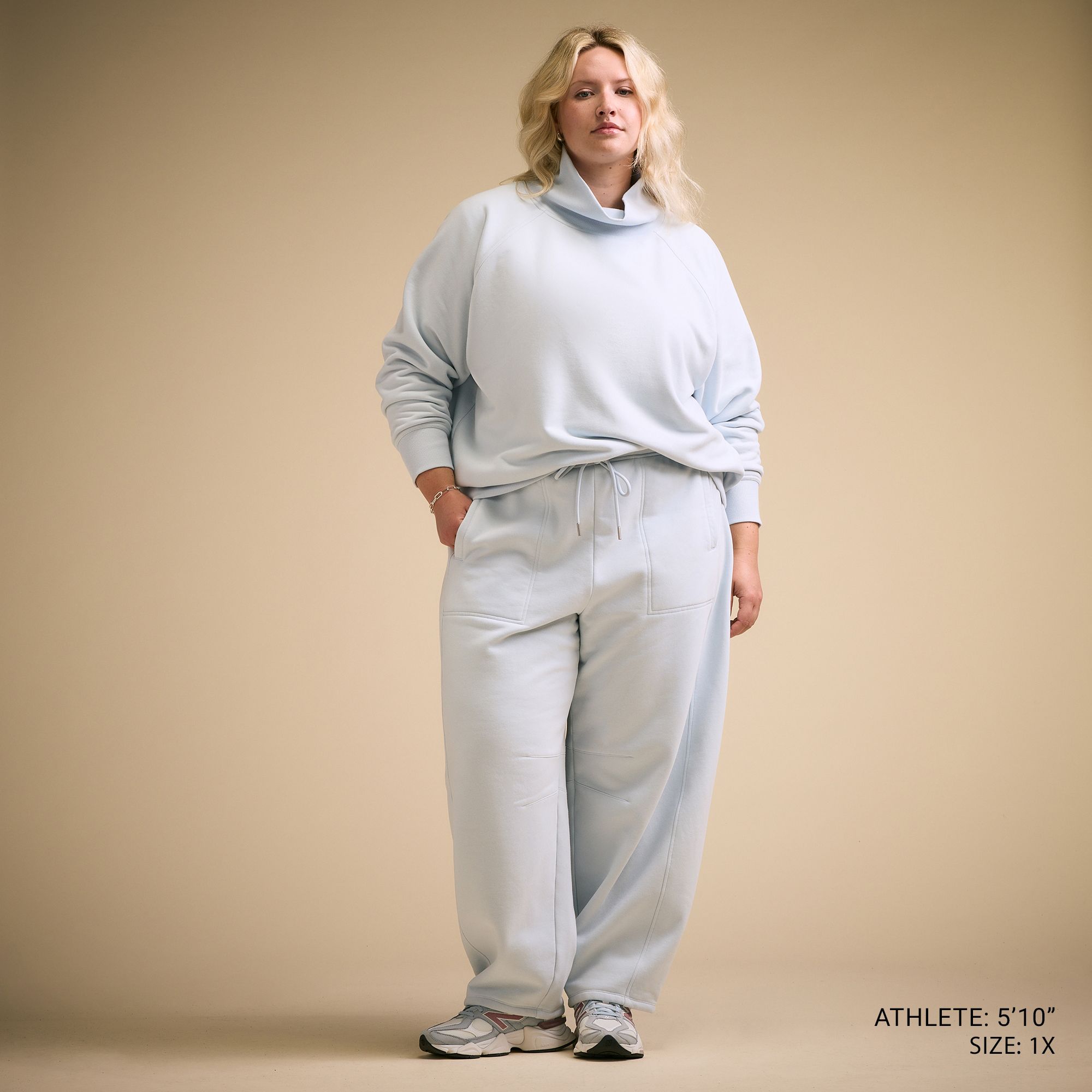 CALIA Women's Washed Cotton Fleece Barrel Sweatpant product image