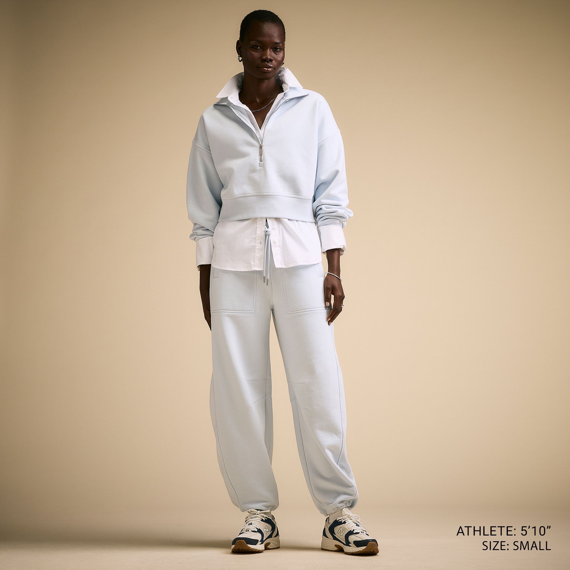 CALIA Women's Washed Cotton Fleece Barrel Sweatpant product image
