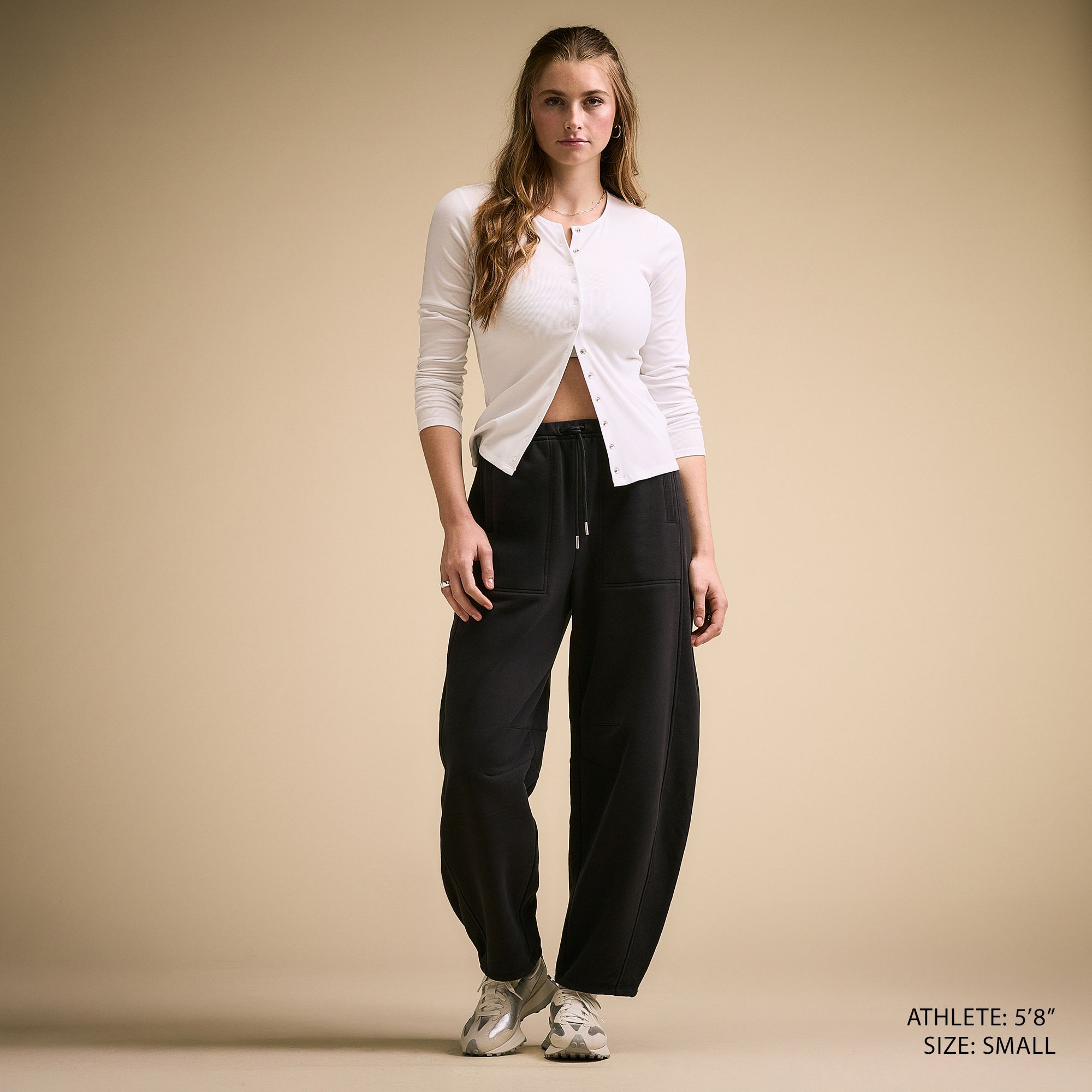 CALIA Women's Washed Cotton Fleece Barrel Sweatpant product image