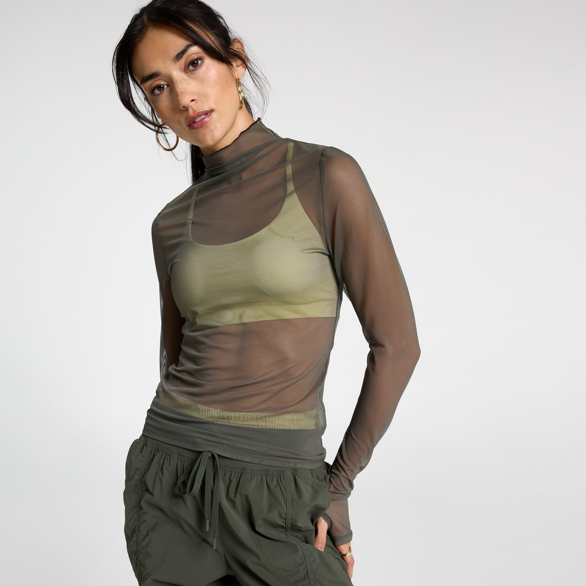 CALIA Women's Draped Funnel Long Sleeve Tee product image