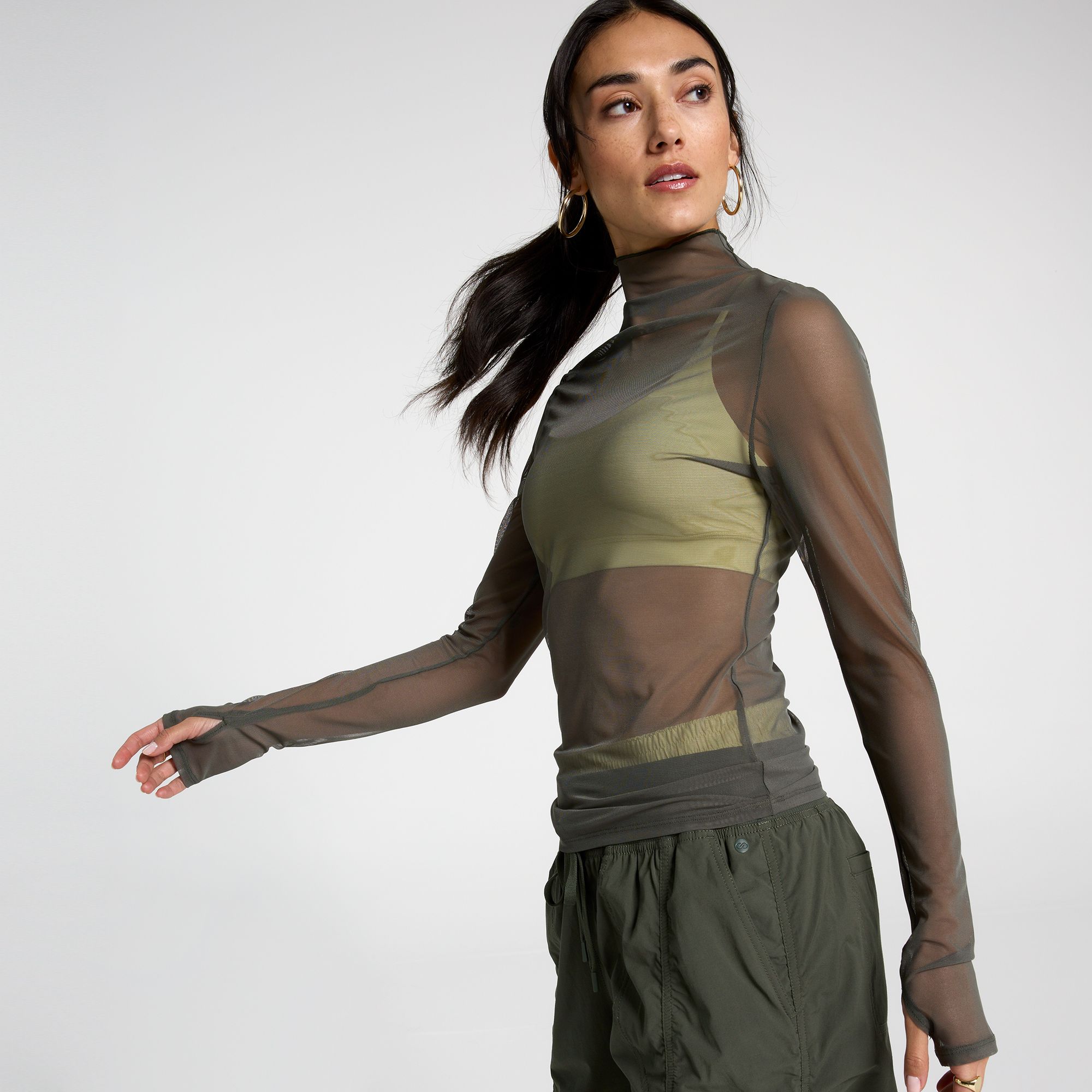 CALIA Women's Draped Funnel Long Sleeve Tee product image