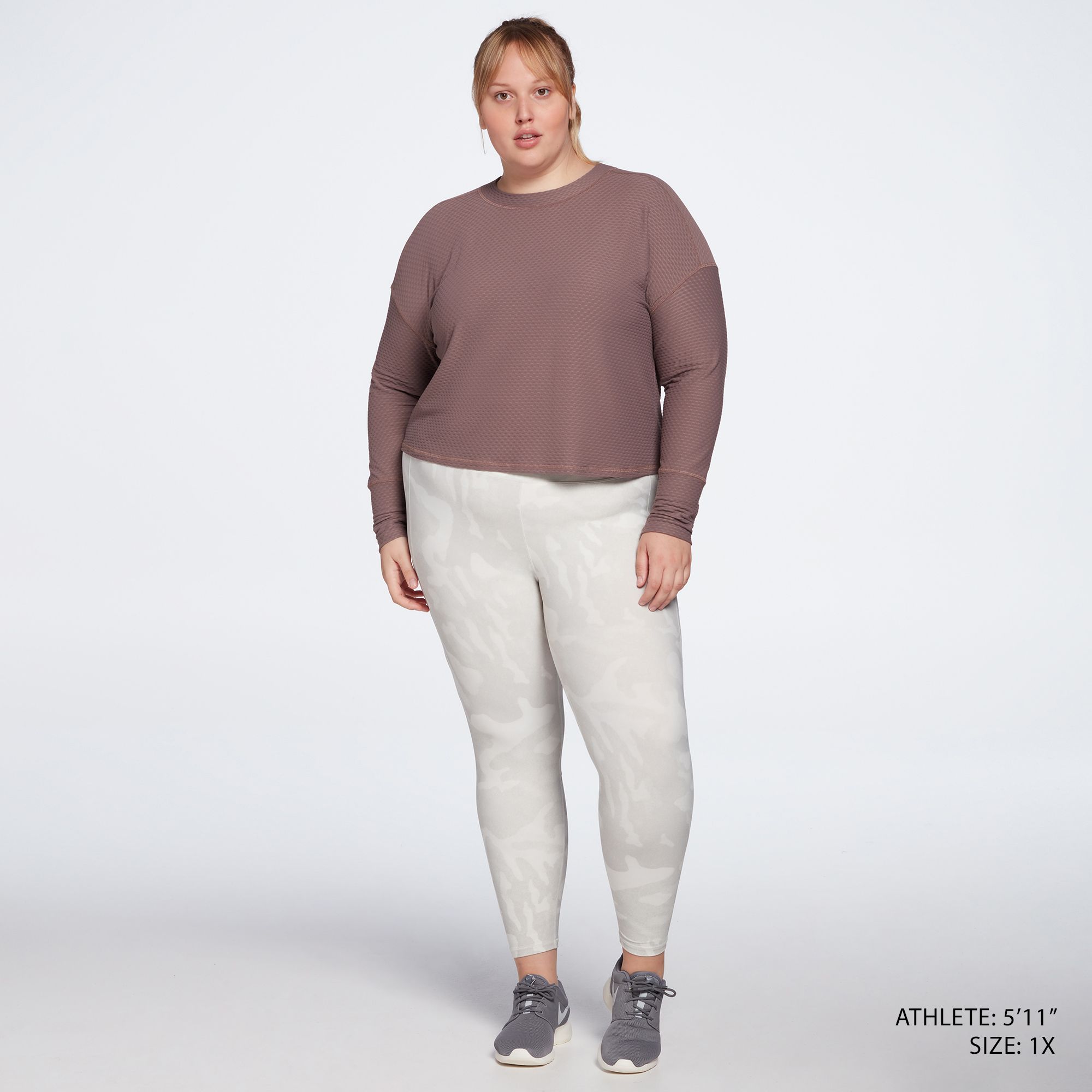 CALIA Women's Diamond Mesh Long Sleeve Shirt product image