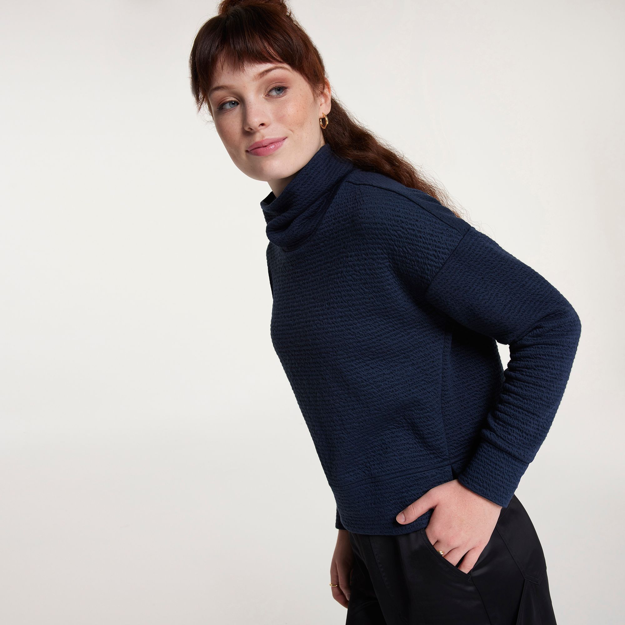 CALIA Women's Lunar Jacquard Funnel Neck product image