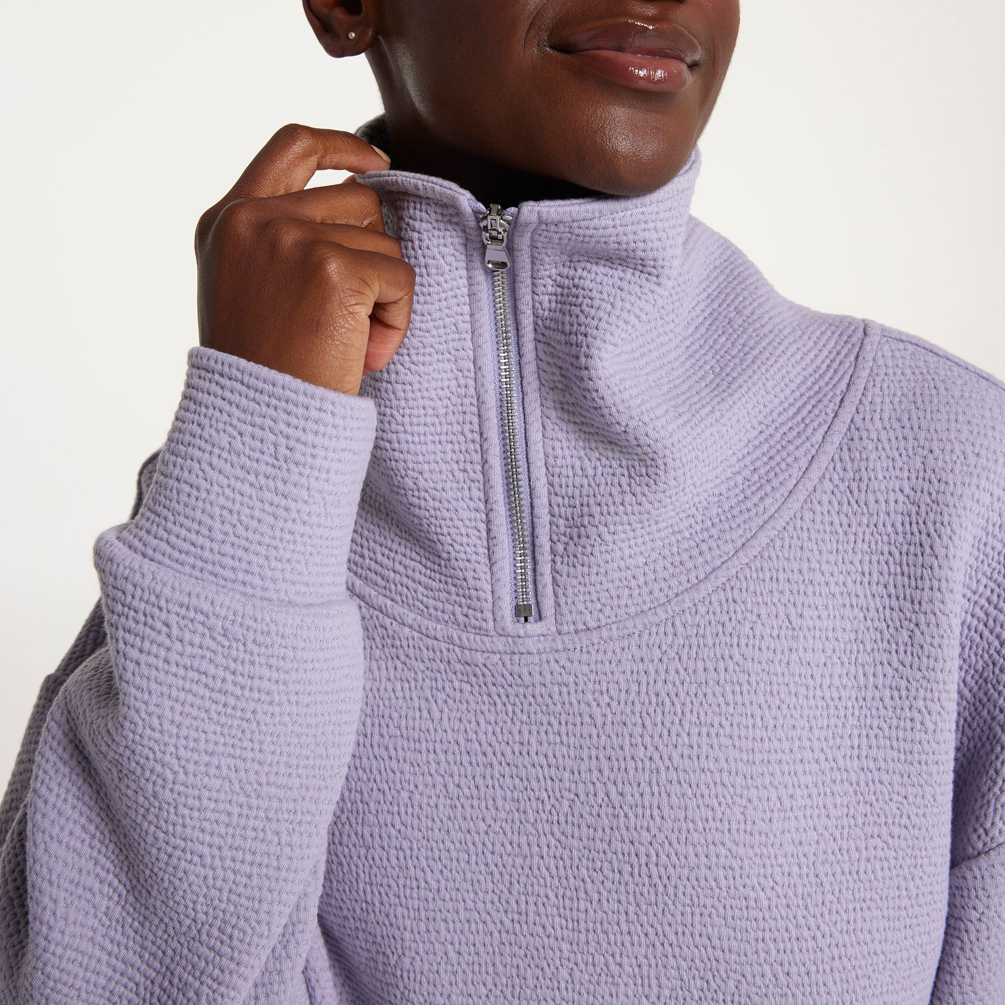 CALIA Women's Essential Rib 1/4 Zip Pullover