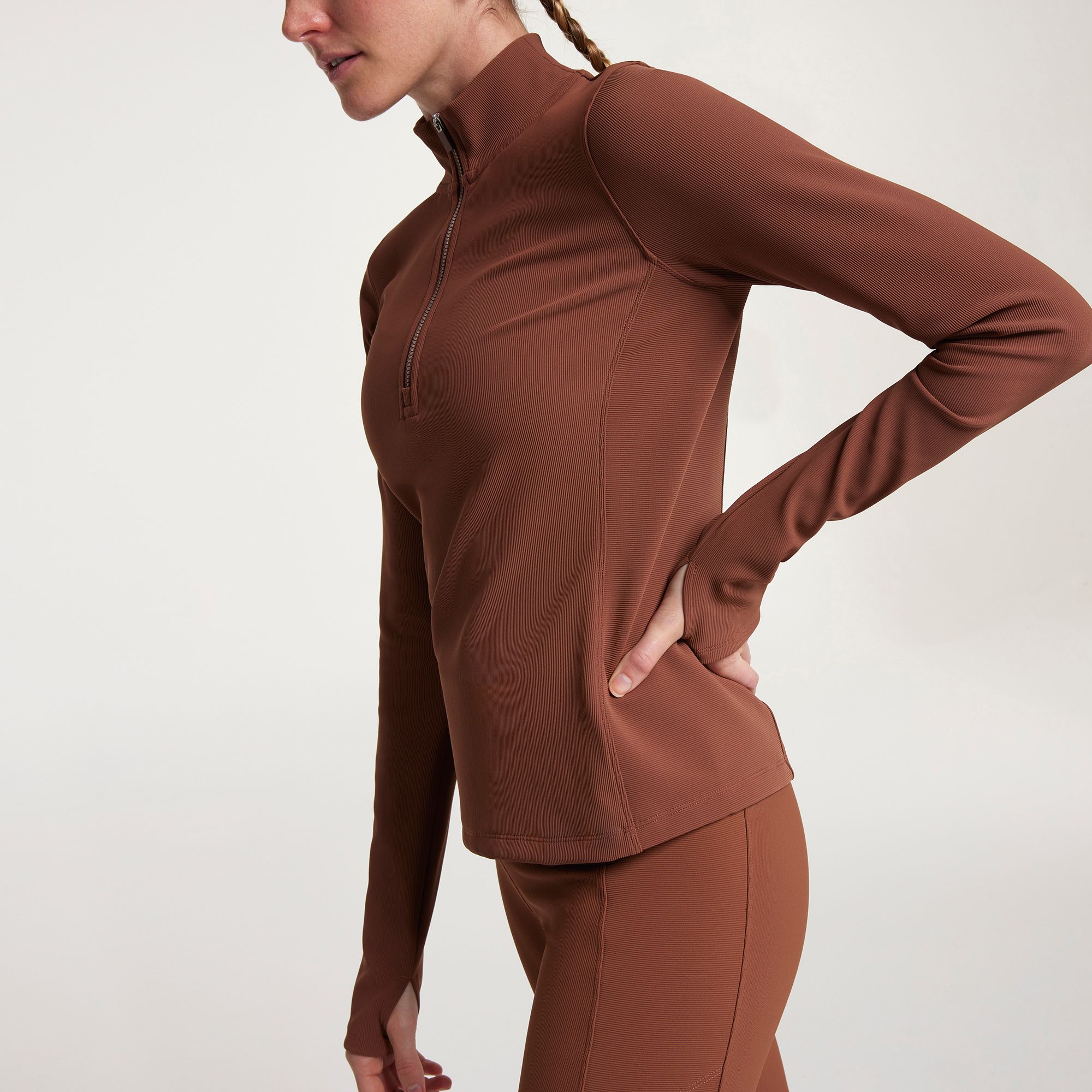 CALIA Women's Essential Rib 1/4 Zip Pullover product image