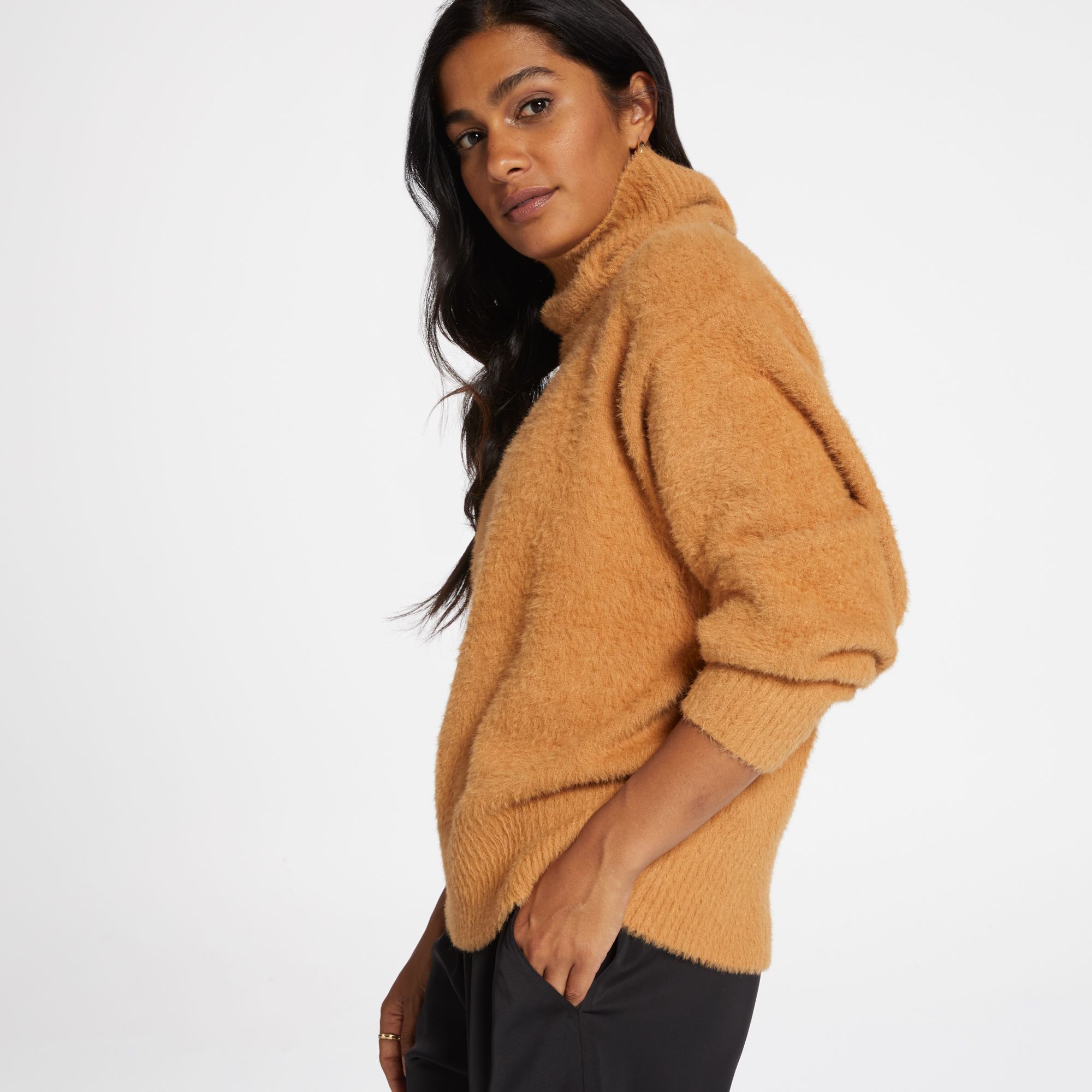 CALIA Women's Eyelash Turtleneck Sweater | CALIA