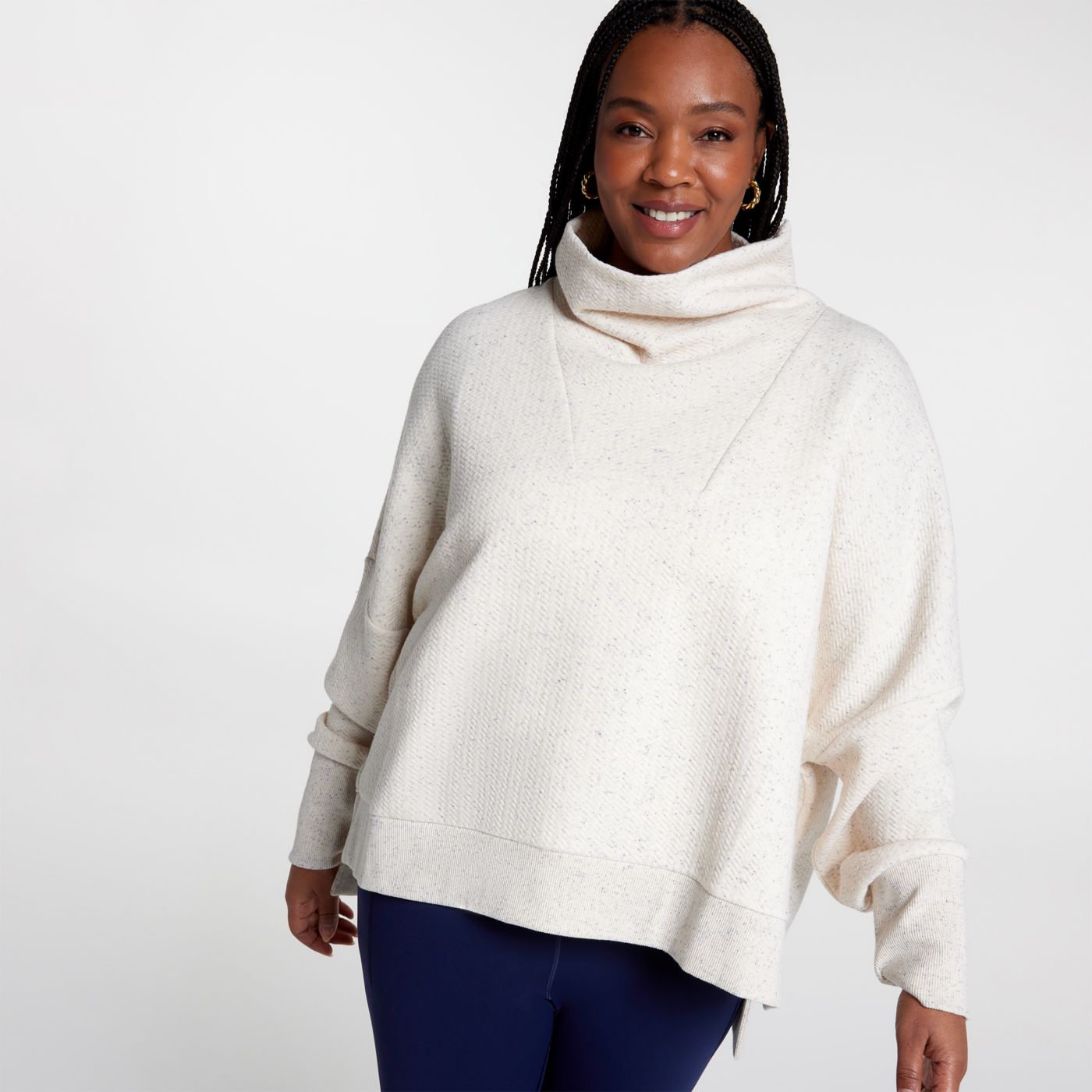 Funnel neck sweater women's clearance