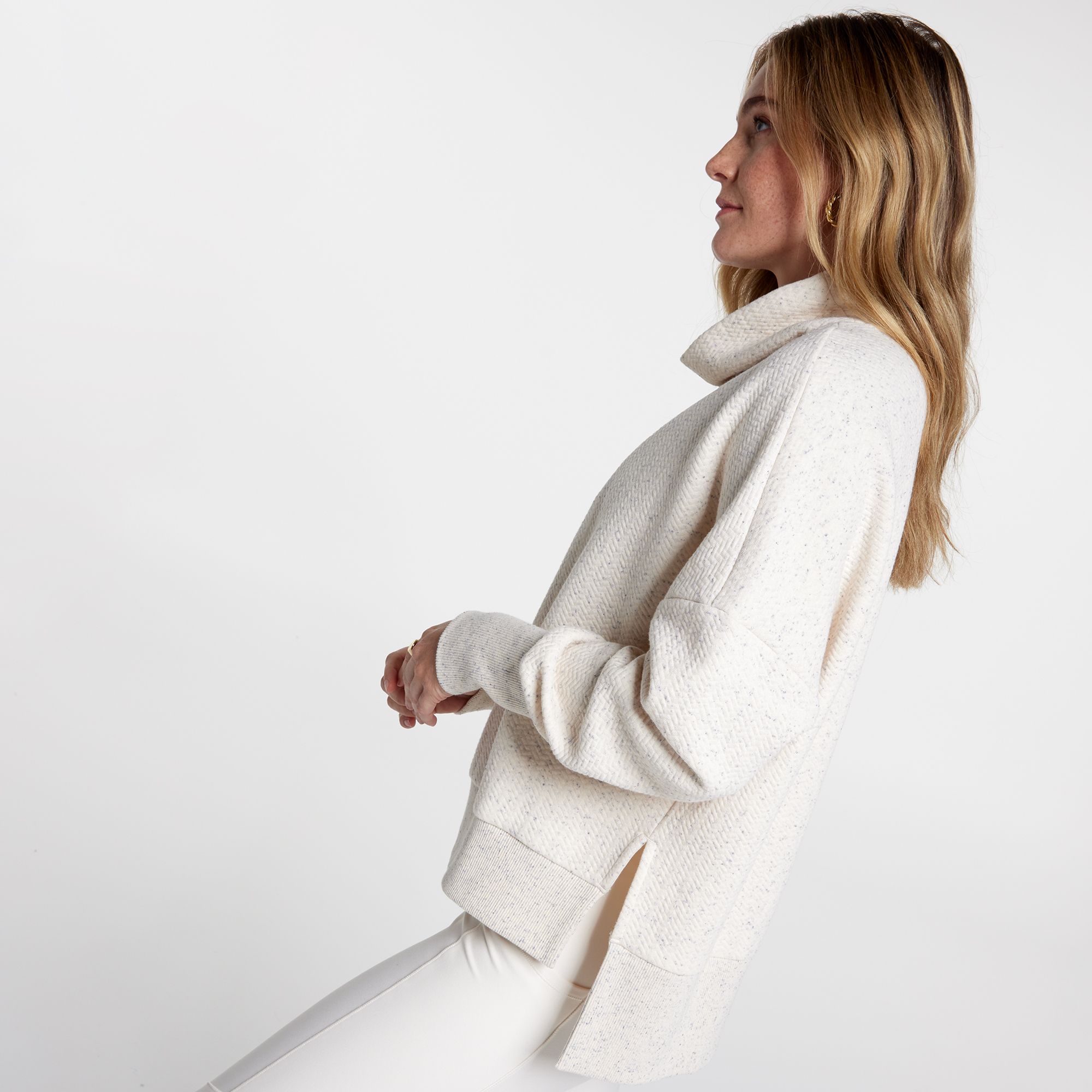 CALIA Women's Elevate Herringbone Funnel Neck product image