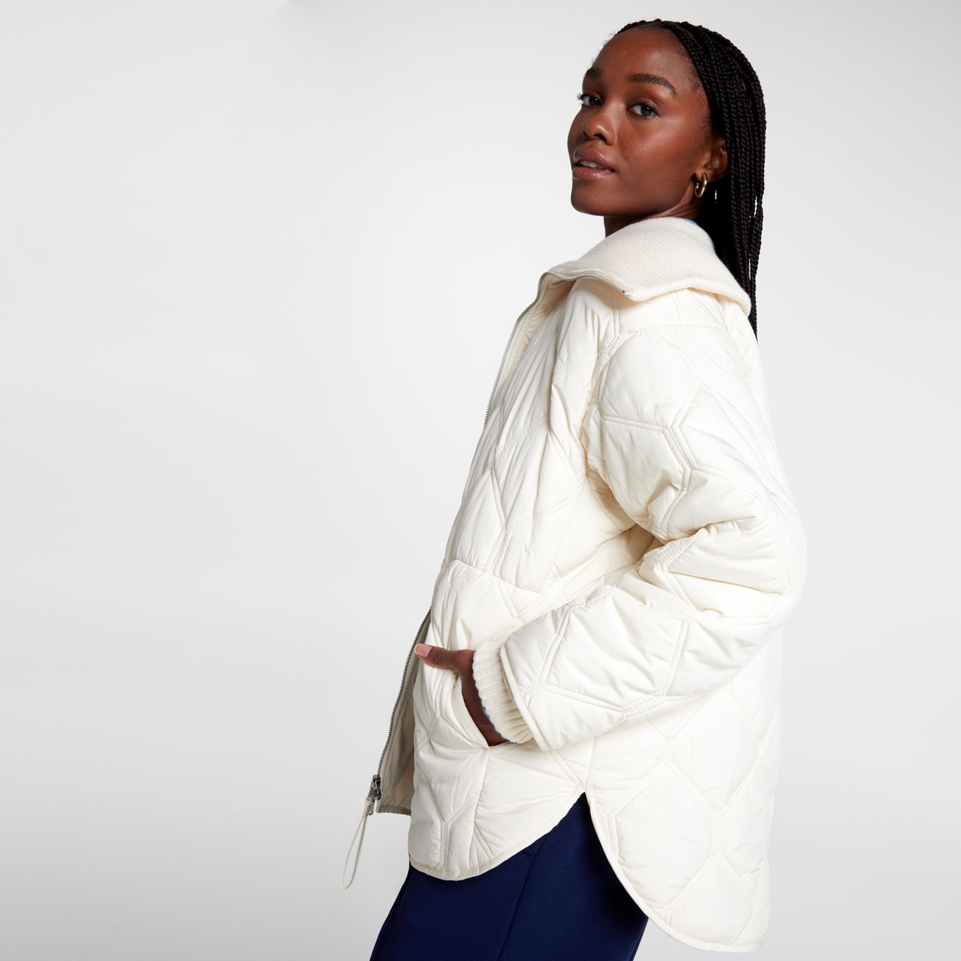 Quilted jacket women online