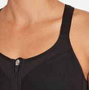 Valmont Zip Front Leisure and Sports Bra 1611B (Oatmeal/Black, 44D/E) at   Women's Clothing store