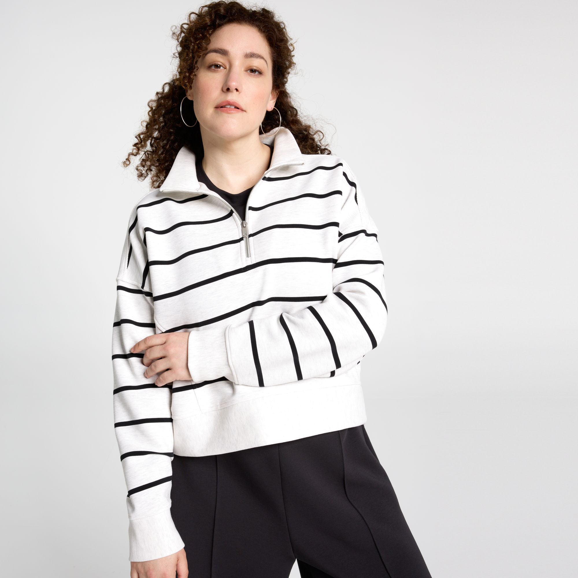 CALIA Women's Soft Scuba Mock Neck 1/4 Zip product image