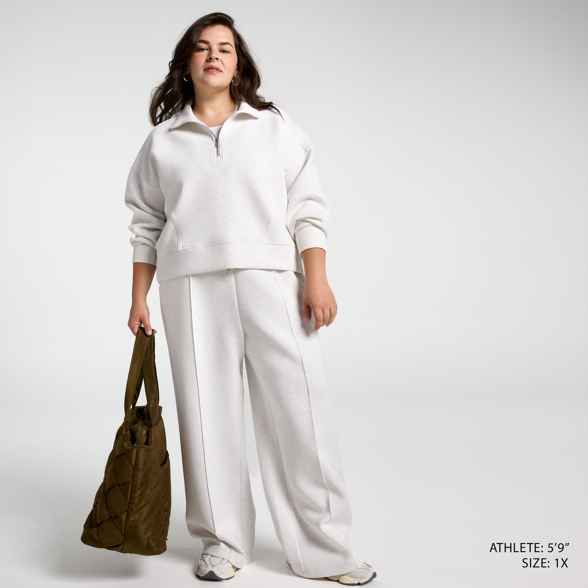 CALIA Women's Soft Scuba Mock Neck 1/4 Zip product image