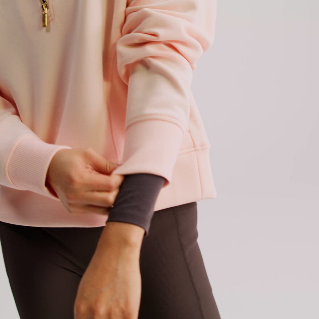 CALIA Women's Soft Scuba Mock Neck 1/4 Zip product