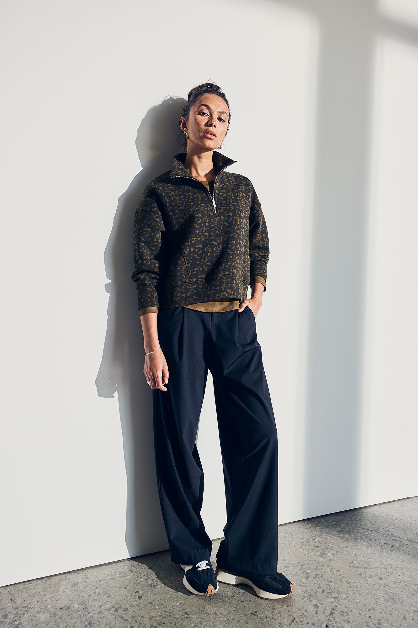 CALIA Women's Soft Scuba Mock Neck 1/4 Zip product image