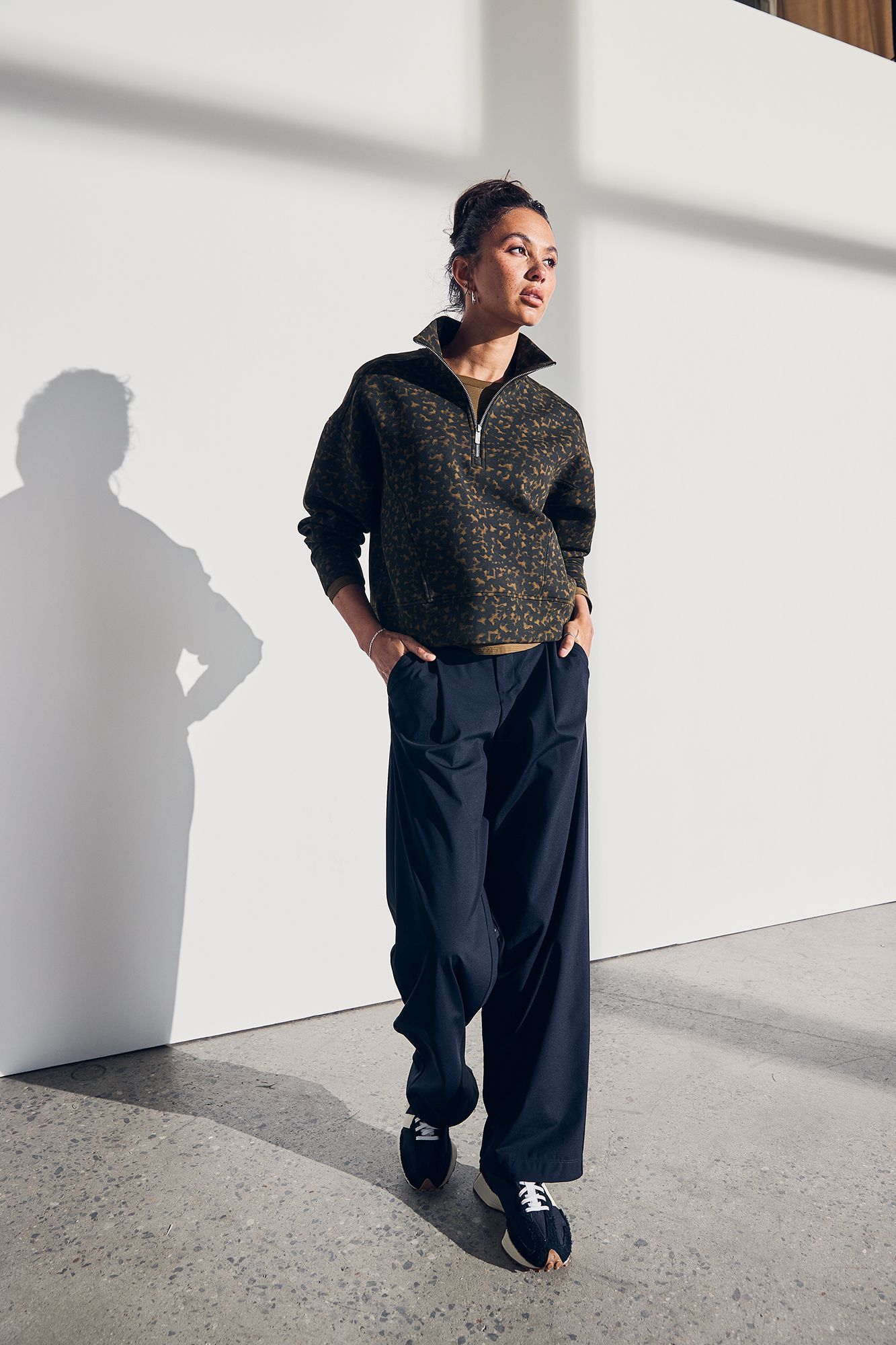 CALIA Women's Soft Scuba Mock Neck 1/4 Zip product image