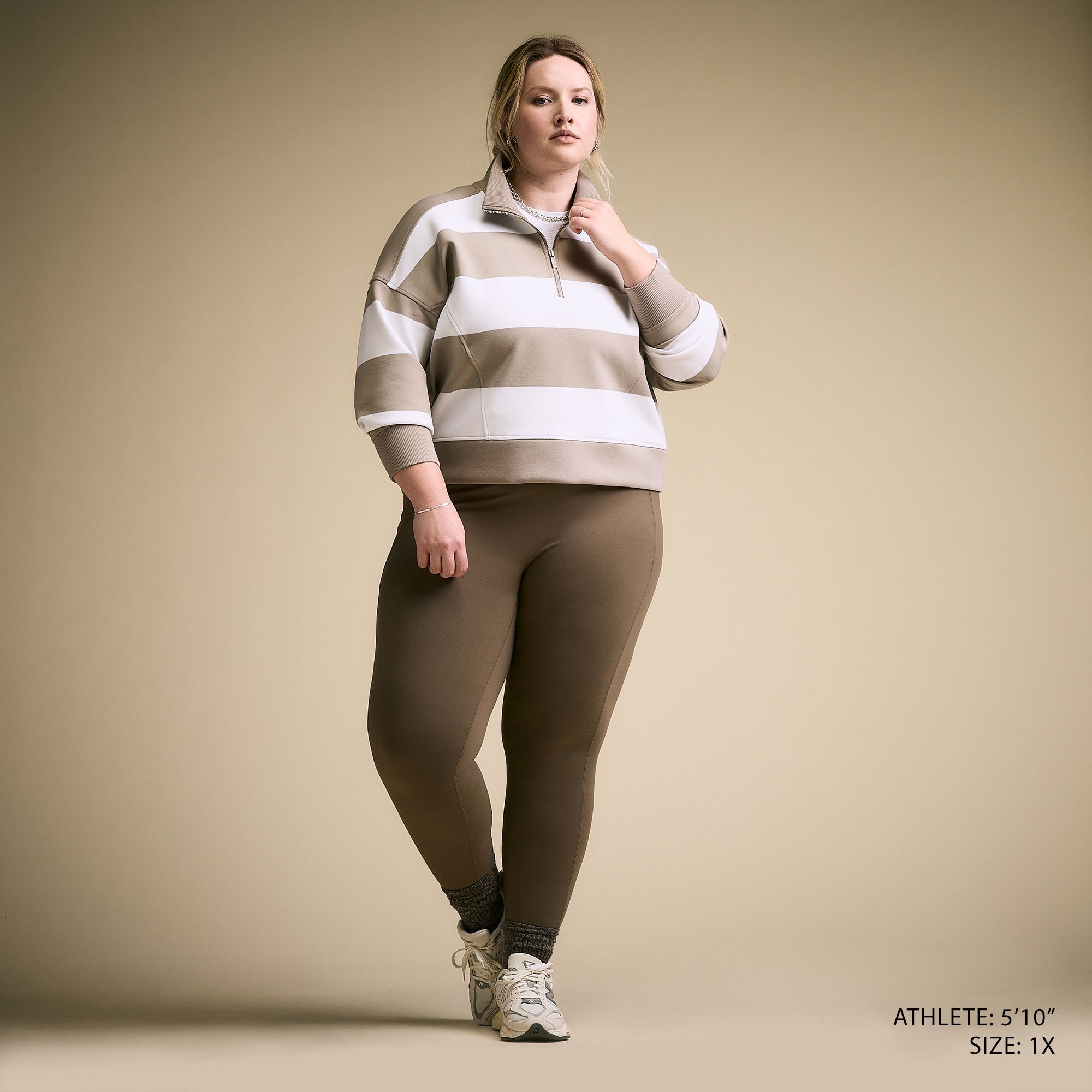 CALIA Women's Soft Scuba Mock Neck 1/4 Zip product image