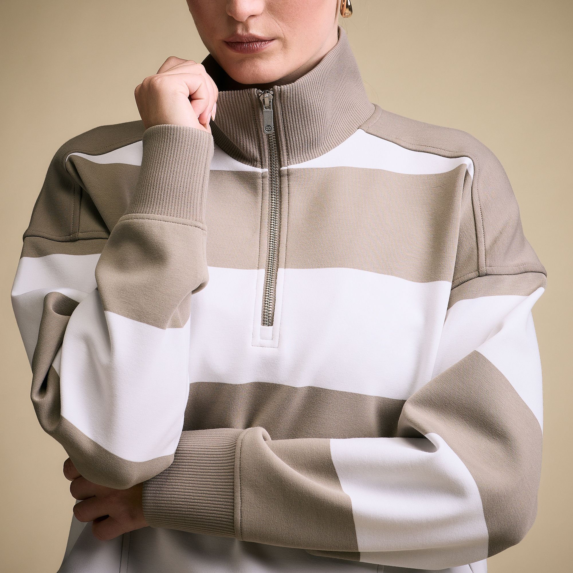 CALIA Women's Soft Scuba Mock Neck 1/4 Zip product image