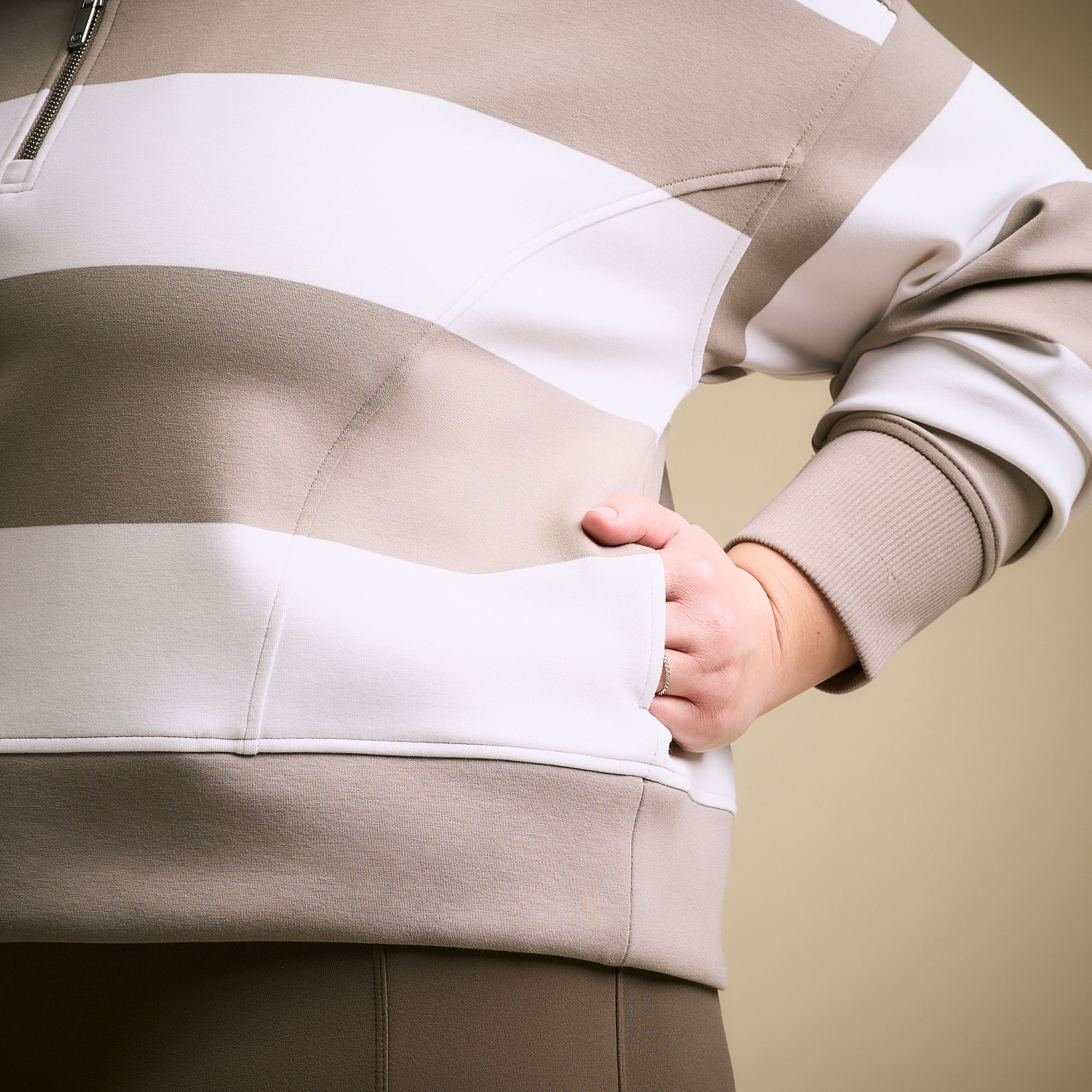 CALIA Women's Soft Scuba Mock Neck 1/4 Zip product image