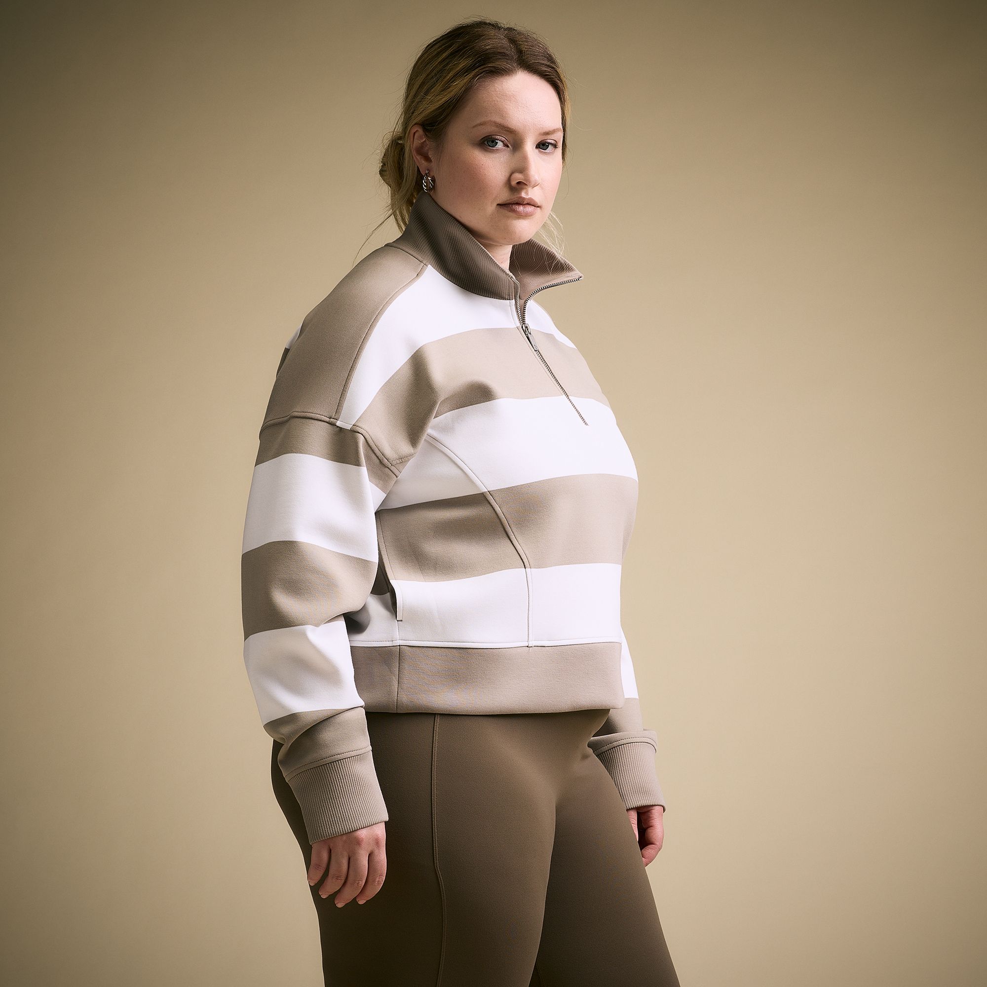 CALIA Women's Soft Scuba Mock Neck 1/4 Zip product image