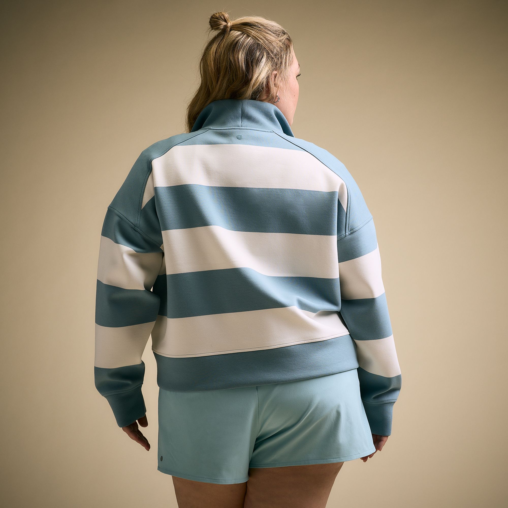 CALIA Women's Soft Scuba Mock Neck 1/4 Zip product image