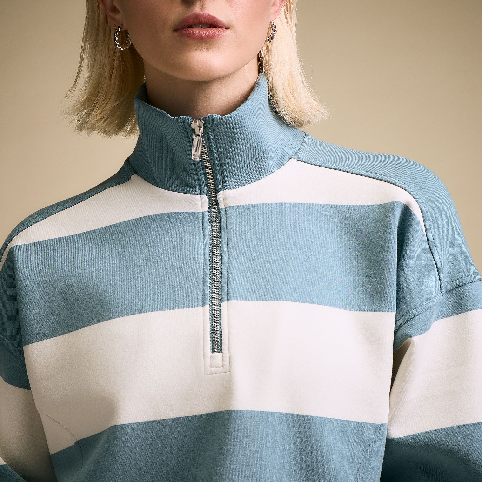 CALIA Women's Soft Scuba Mock Neck 1/4 Zip product image