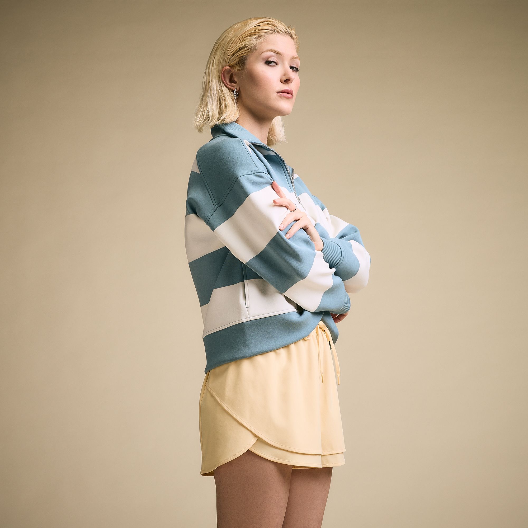 CALIA Women's Soft Scuba Mock Neck 1/4 Zip product image