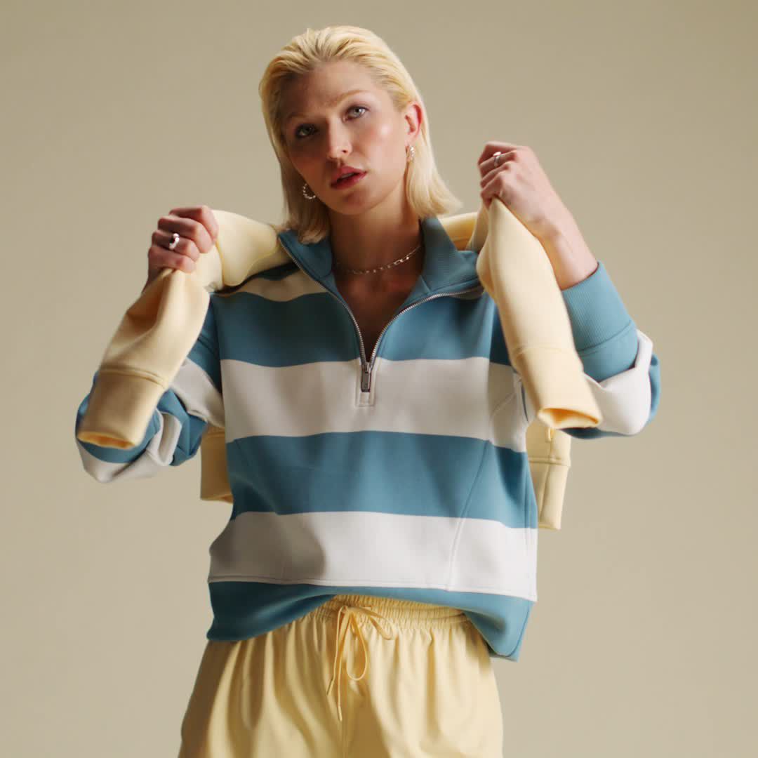 CALIA Women's Soft Scuba Mock Neck 1/4 Zip product