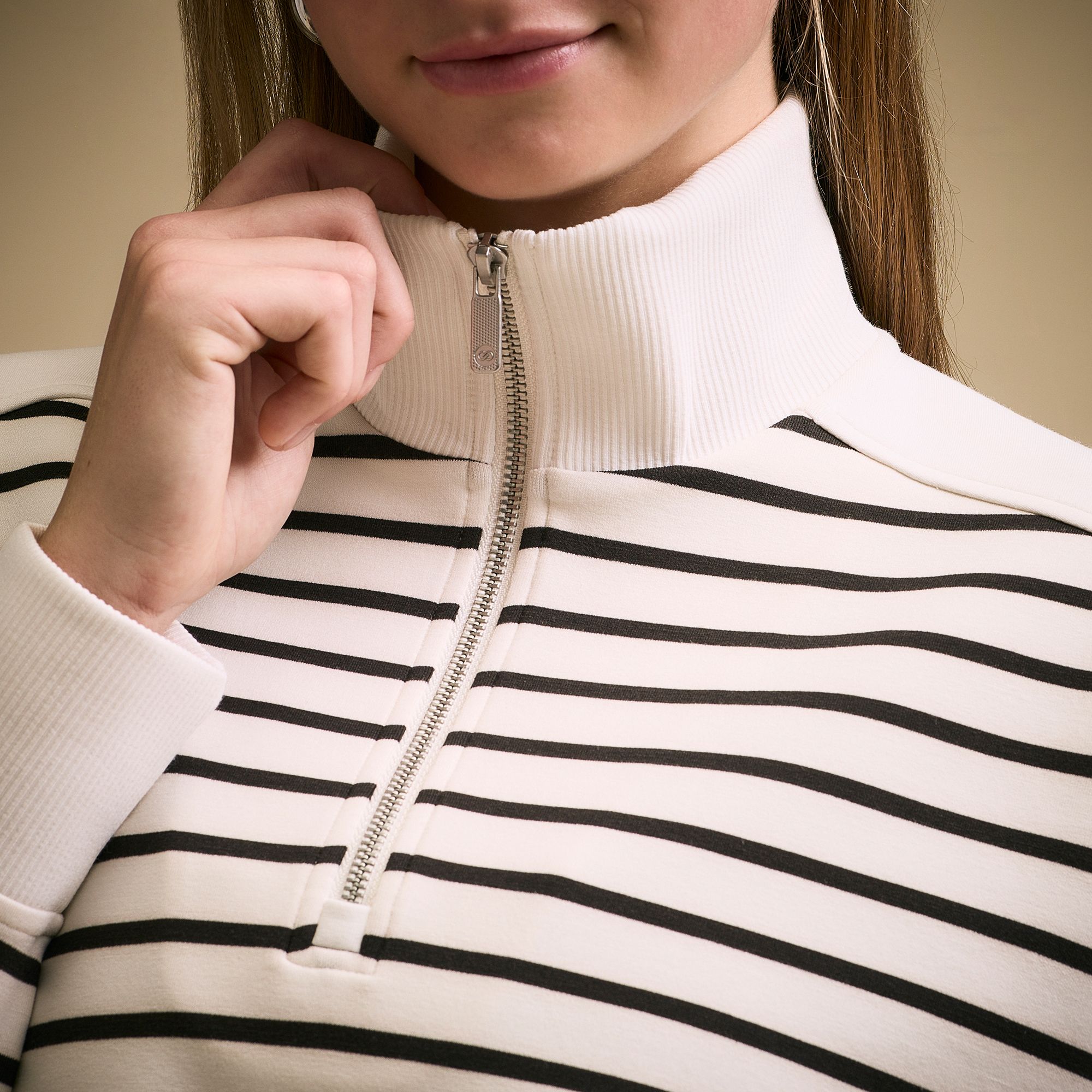 CALIA Women's Soft Scuba Mock Neck 1/4 Zip product image