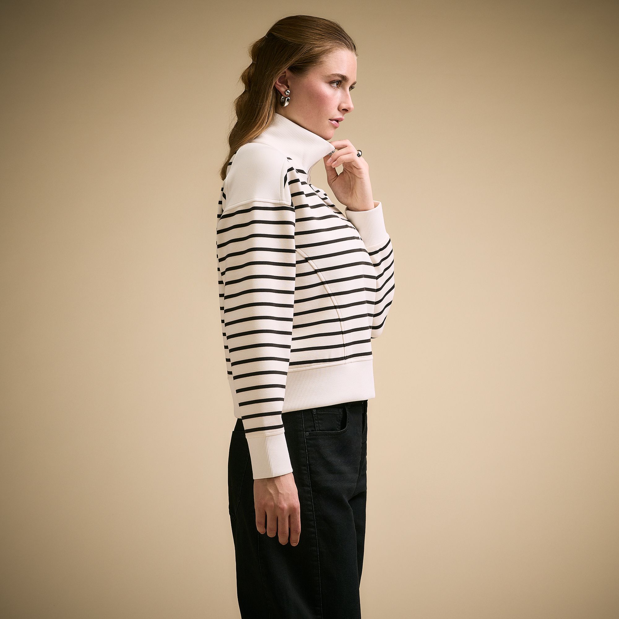 CALIA Women's Soft Scuba Mock Neck 1/4 Zip product image