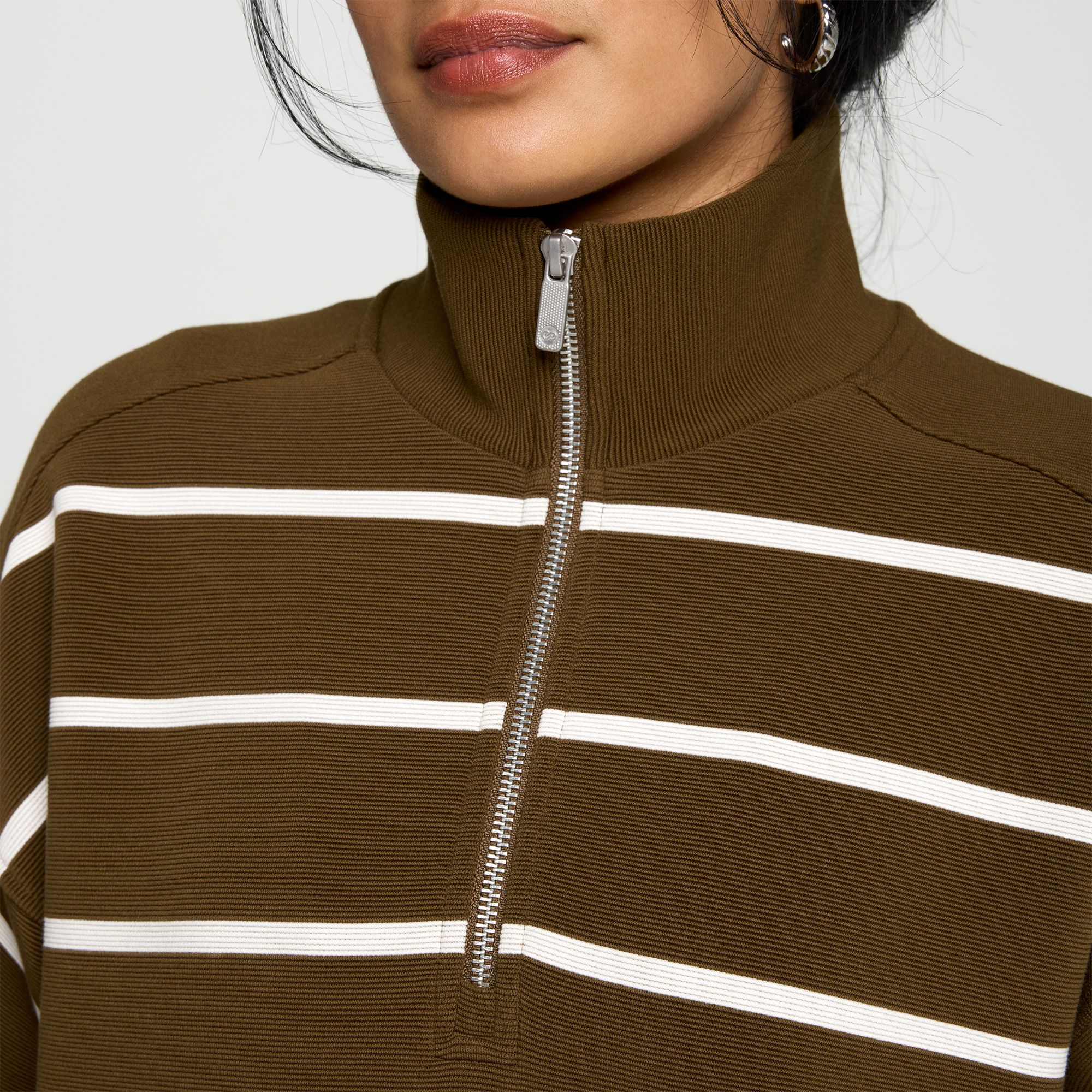 CALIA Women's Soft Scuba Mock Neck 1/4 Zip product image