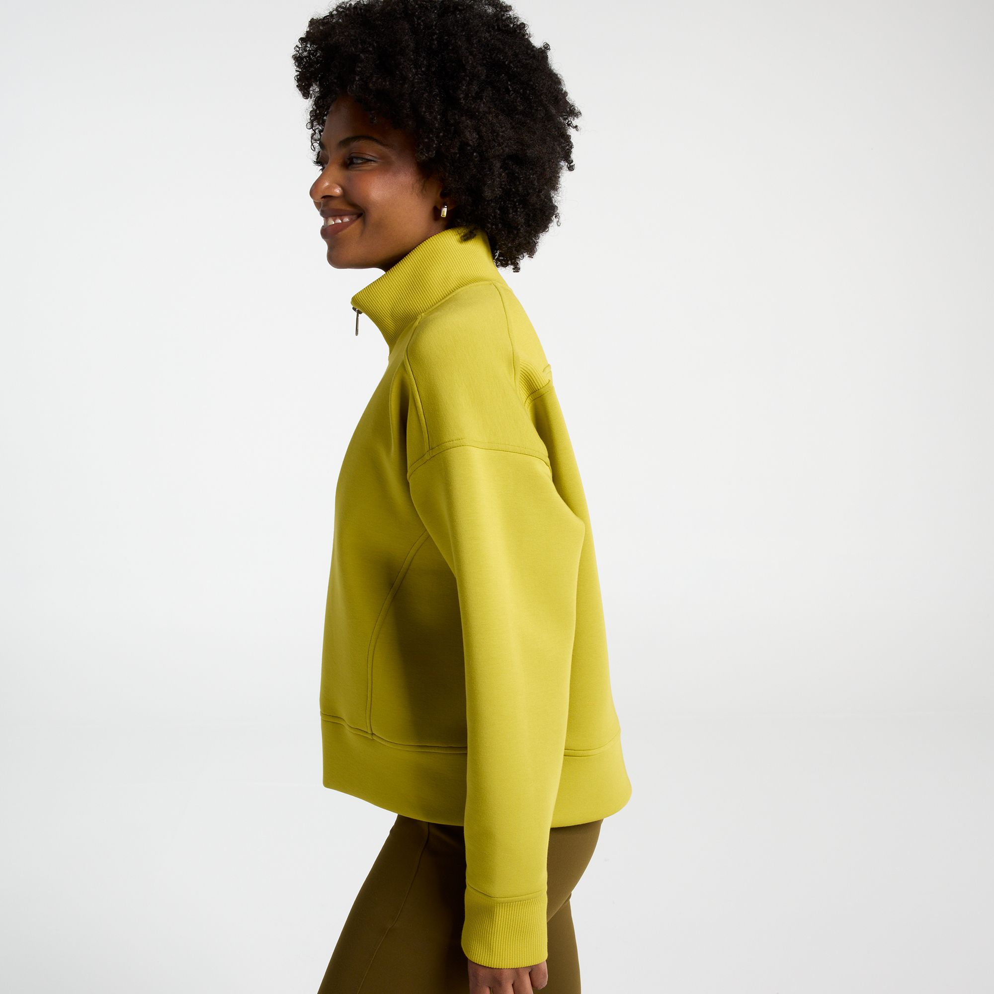 CALIA Women's Soft Scuba Mock Neck 1/4 Zip product image