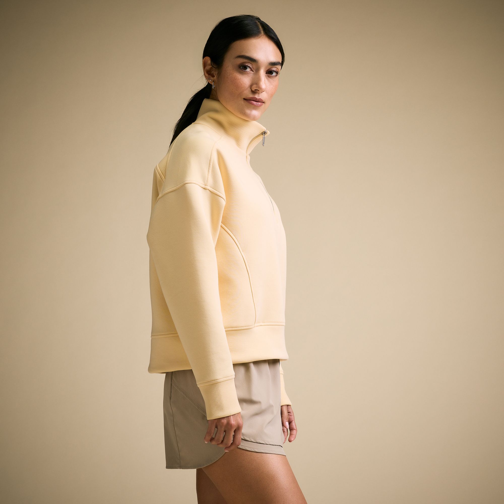 CALIA Women's Soft Scuba Mock Neck 1/4 Zip product image