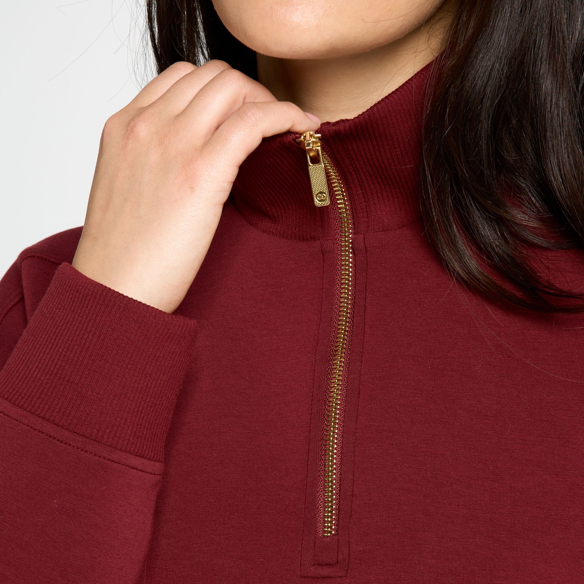 CALIA Women's Soft Scuba Mock Neck 1/4 Zip product image