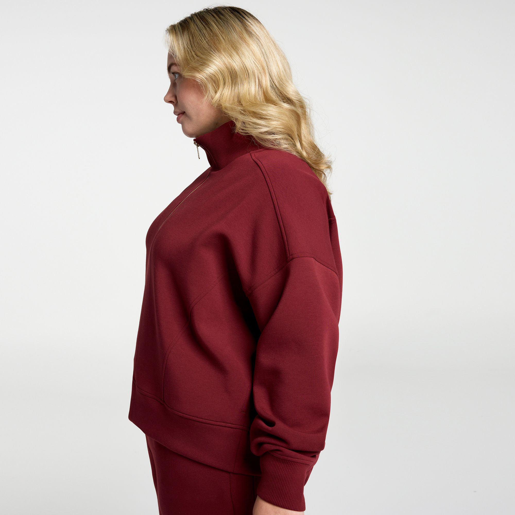 CALIA Women's Soft Scuba Mock Neck 1/4 Zip product image