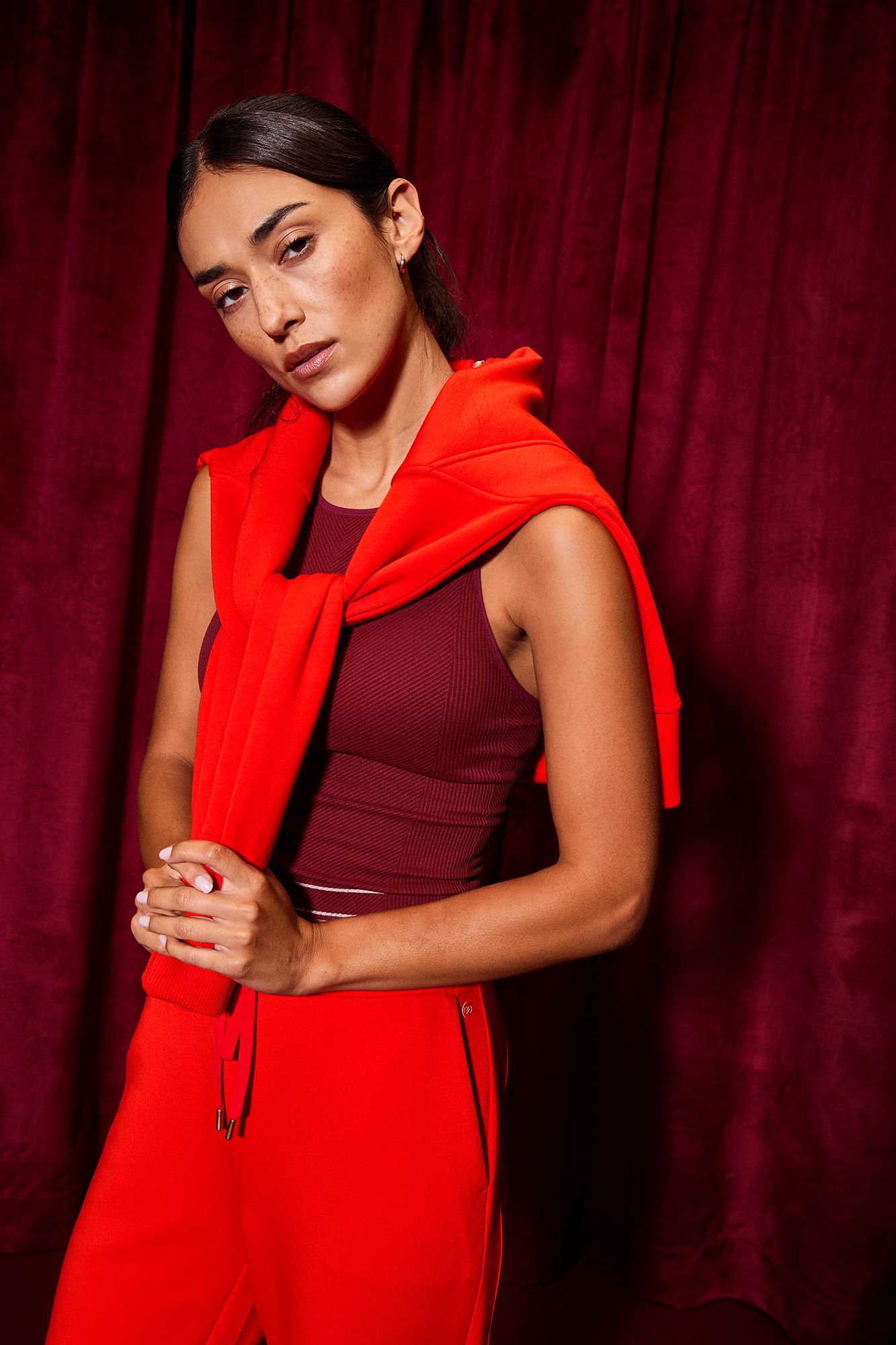 CALIA Women's Soft Scuba Mock Neck 1/4 Zip product image