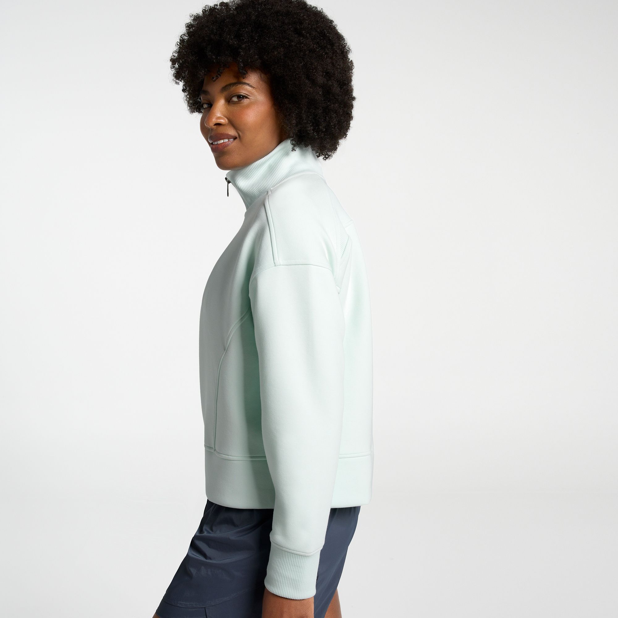 CALIA Women's Soft Scuba Mock Neck 1/4 Zip product image