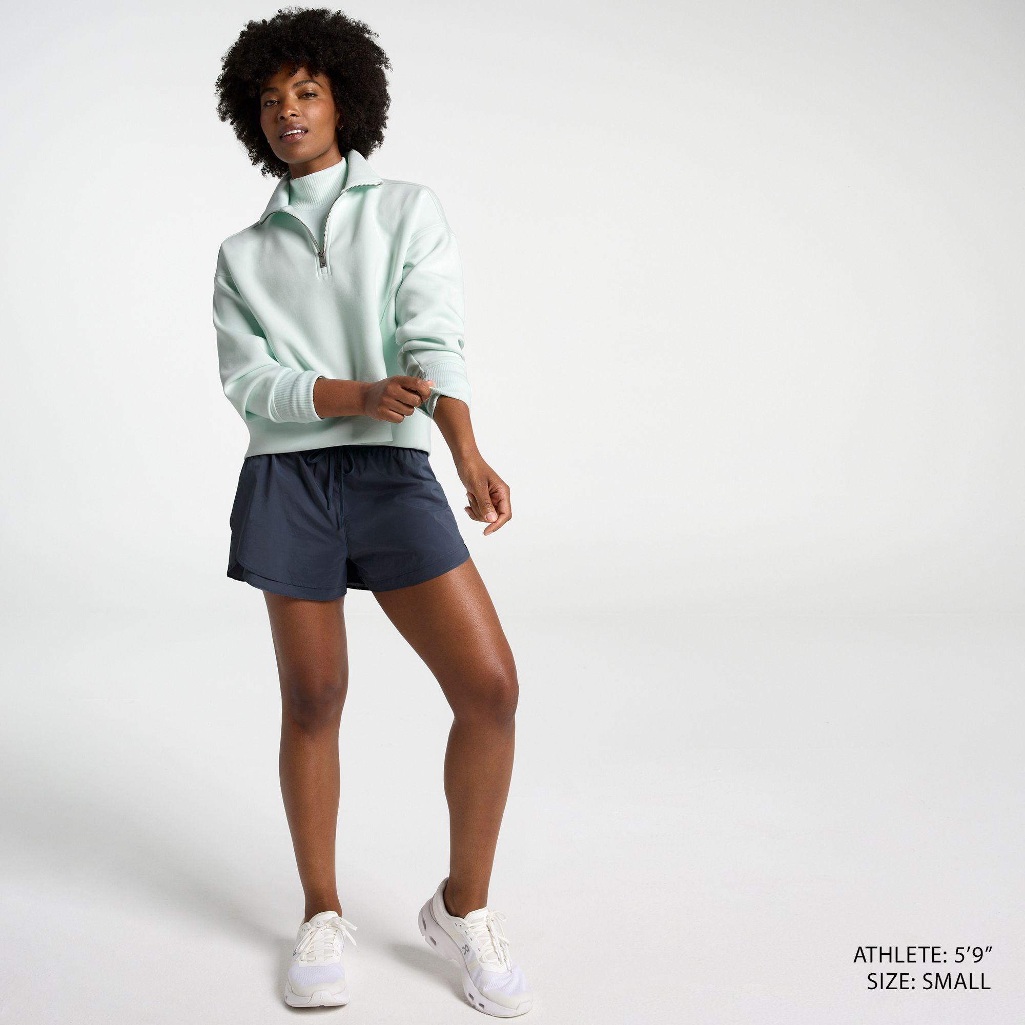 CALIA Women's Soft Scuba Mock Neck 1/4 Zip product image